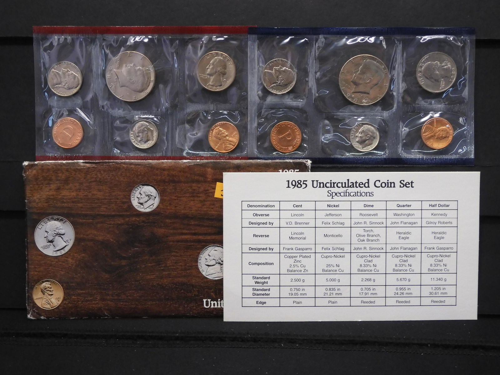 1985 P & D US MINT UNCIRCULATED SET (1 of 6)
