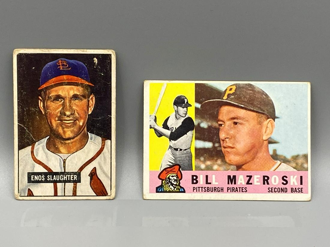 1951 Bowman Enos Slaughter #58 and 1960 Topps Bill (1 of 2)