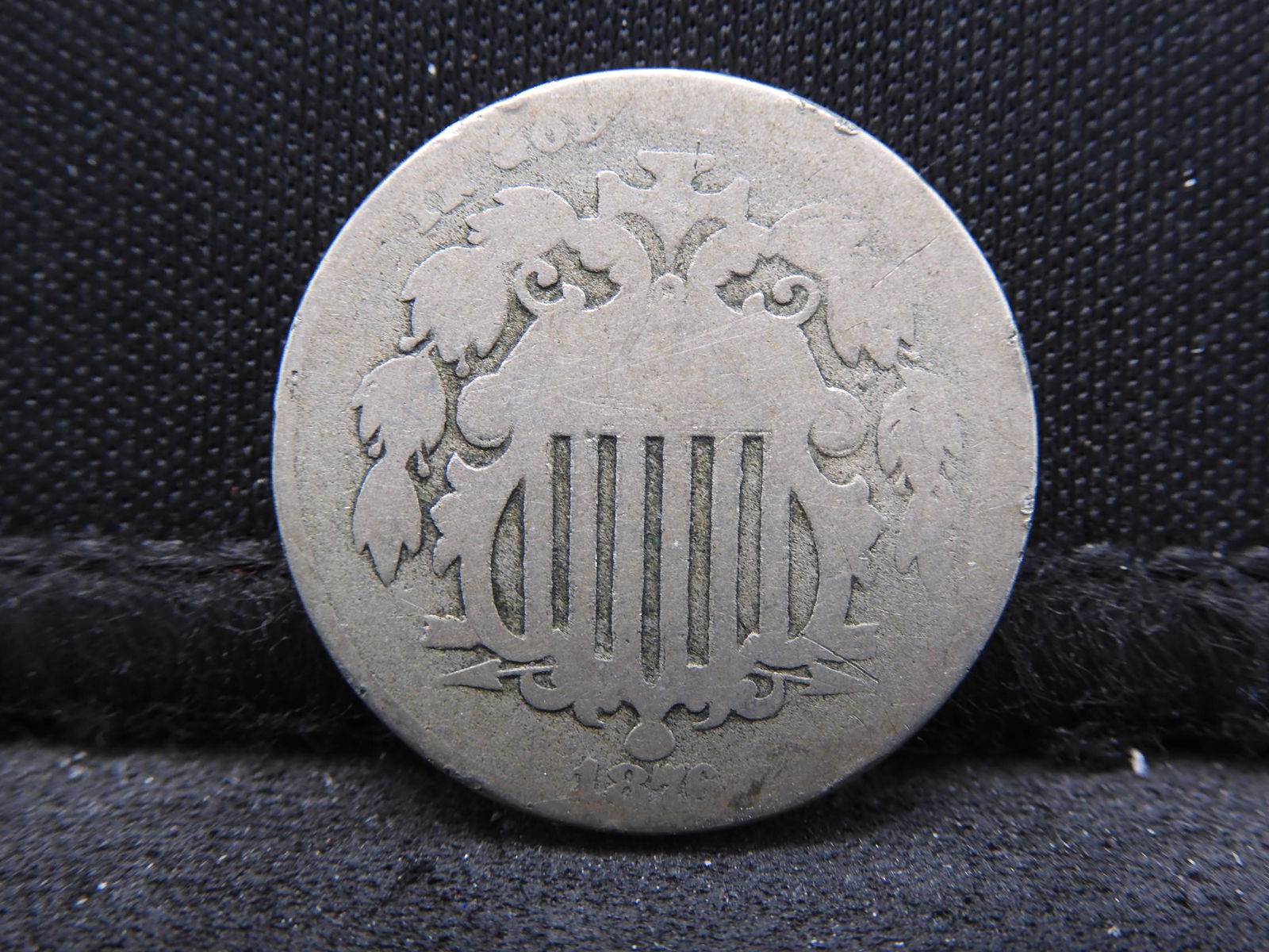 1876 No Rays Shield Nickel - Better Date! (1 of 2)