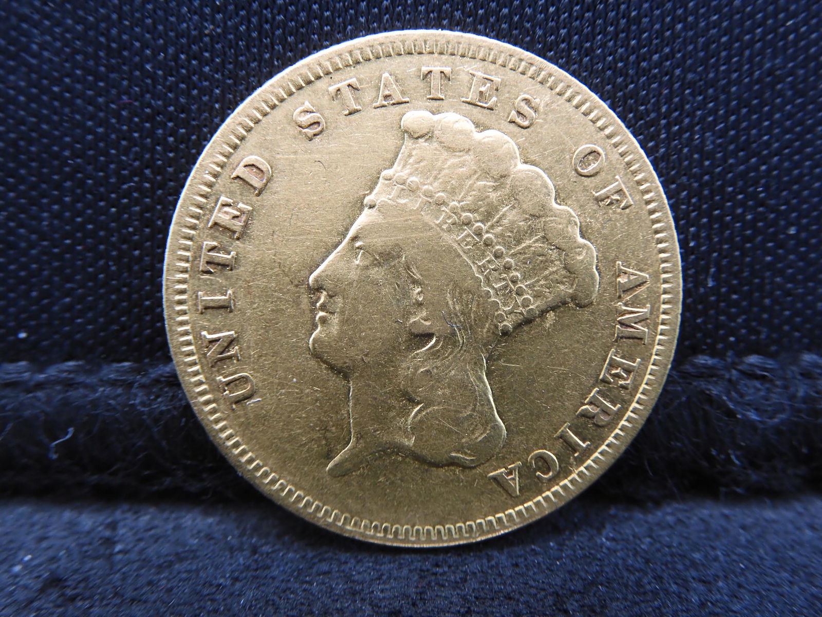 RARE 1874 $3.00 Gold Princess Tough Date! (1 of 2)