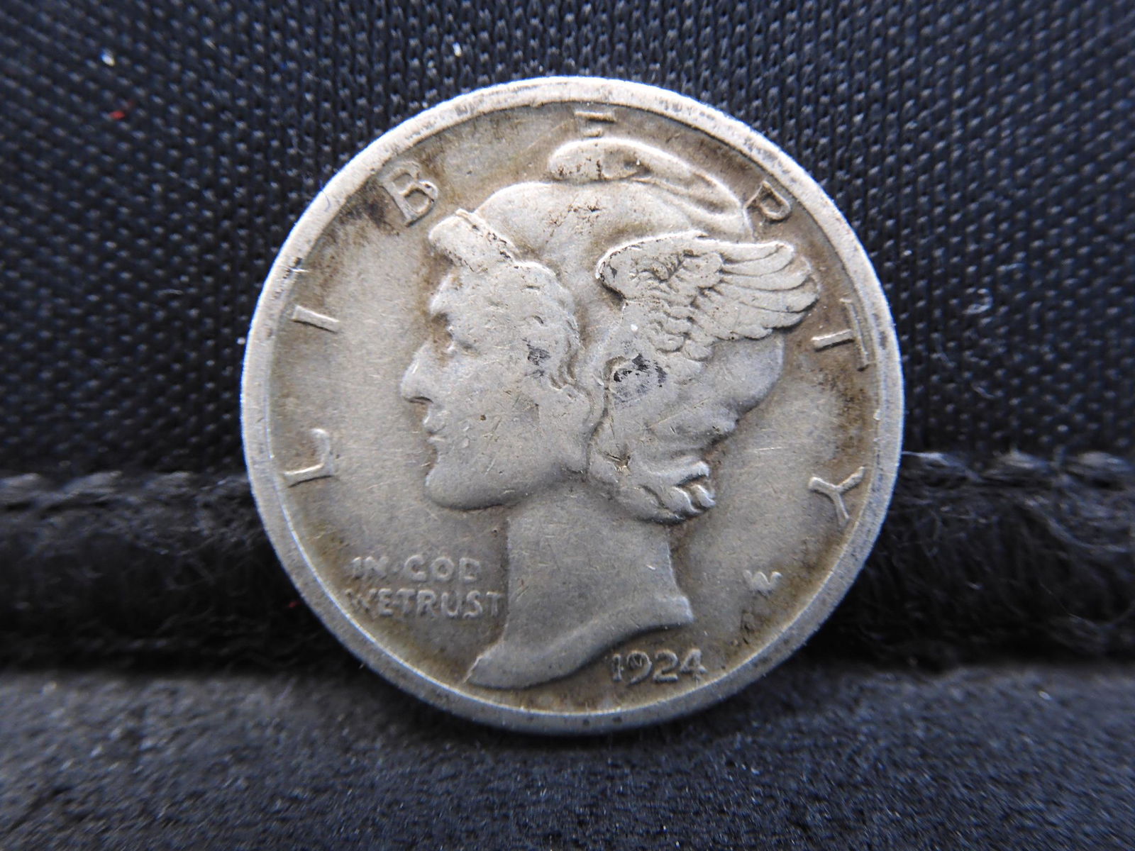 1924-S Mercury Silver Dime - XF/AU (1 of 2)