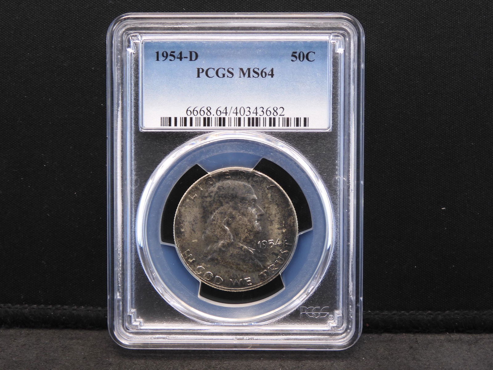 1954-D Franklin Half Dollar PCGS MS64 Roll Toning (1 of 4)