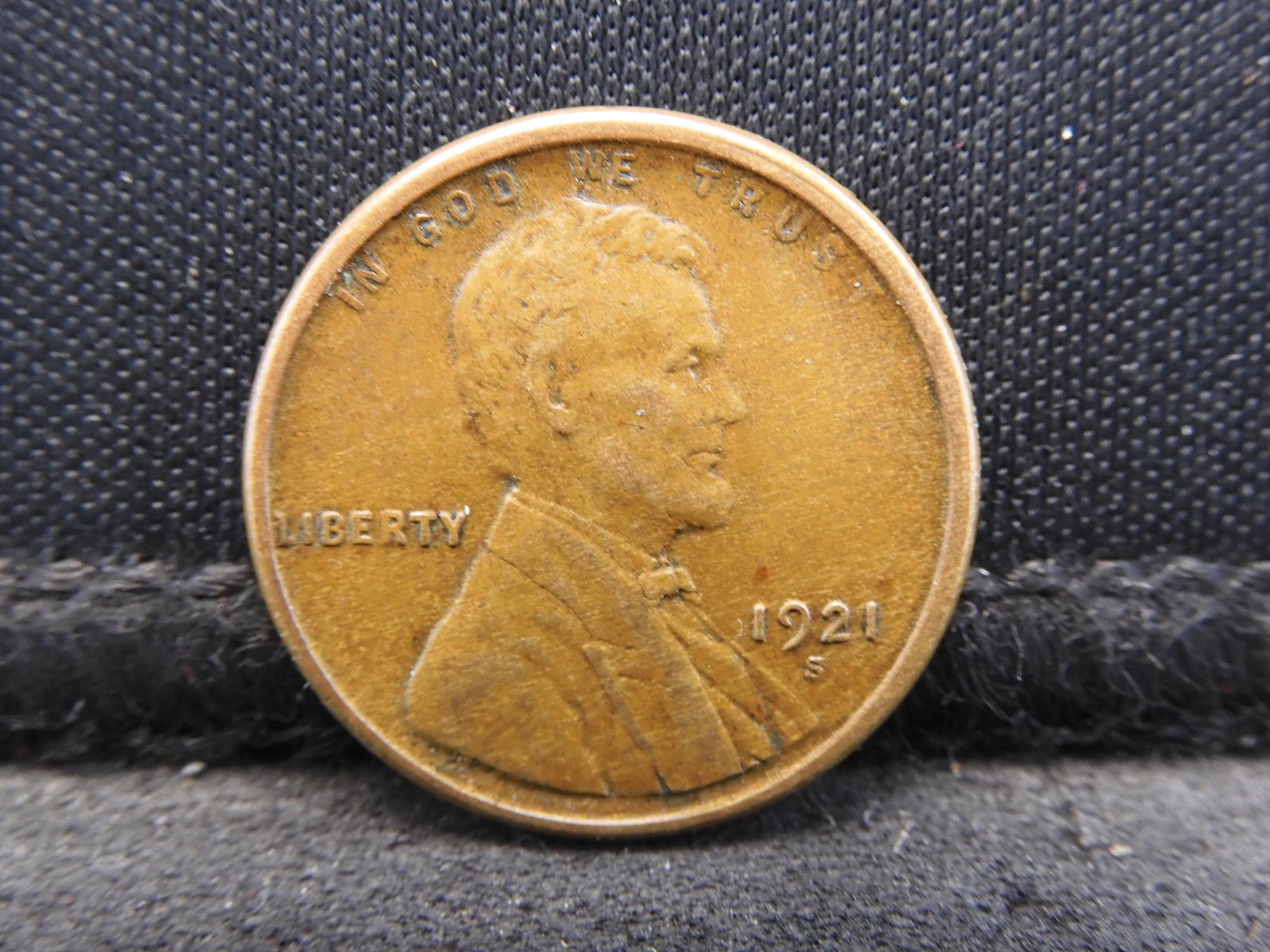 1921-S Lincoln Wheat Cent - XF/AU Condition (1 of 2)