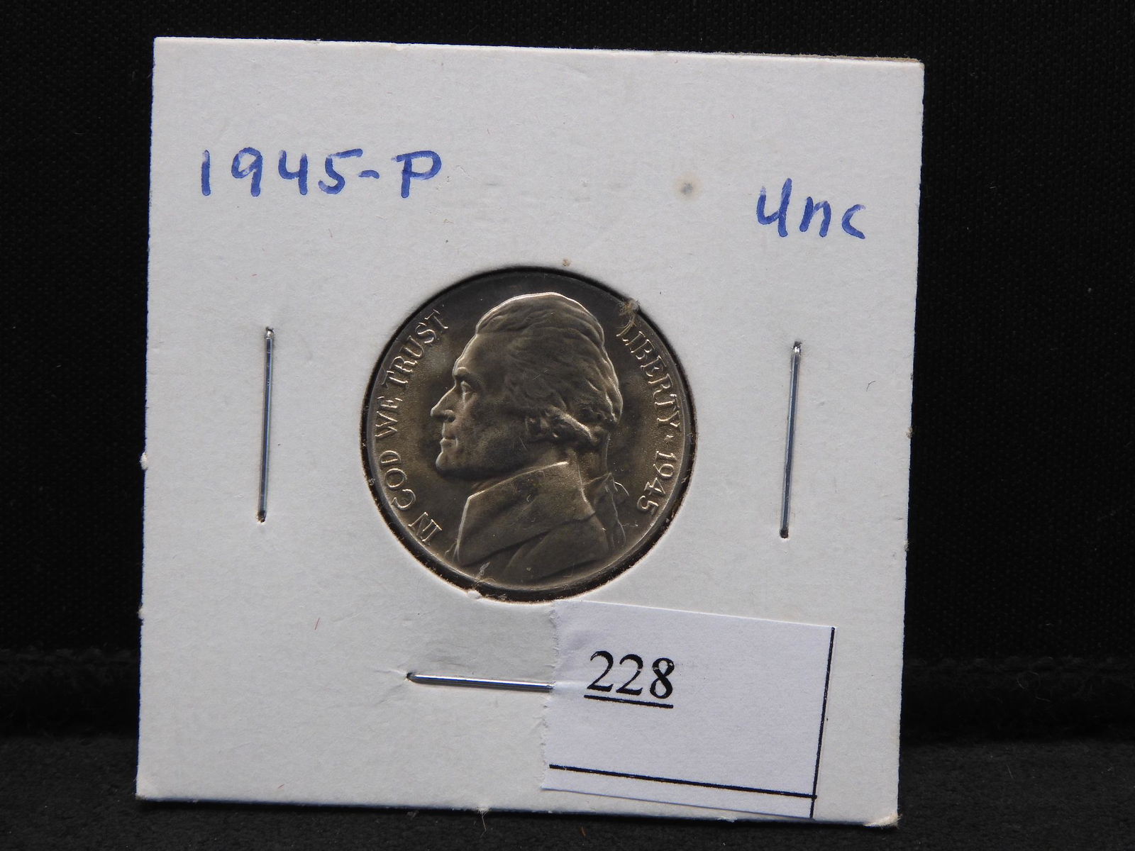 1945-P SILVER Jefferson War-Time Nickel.  GEM UNC!! (1 of 3)