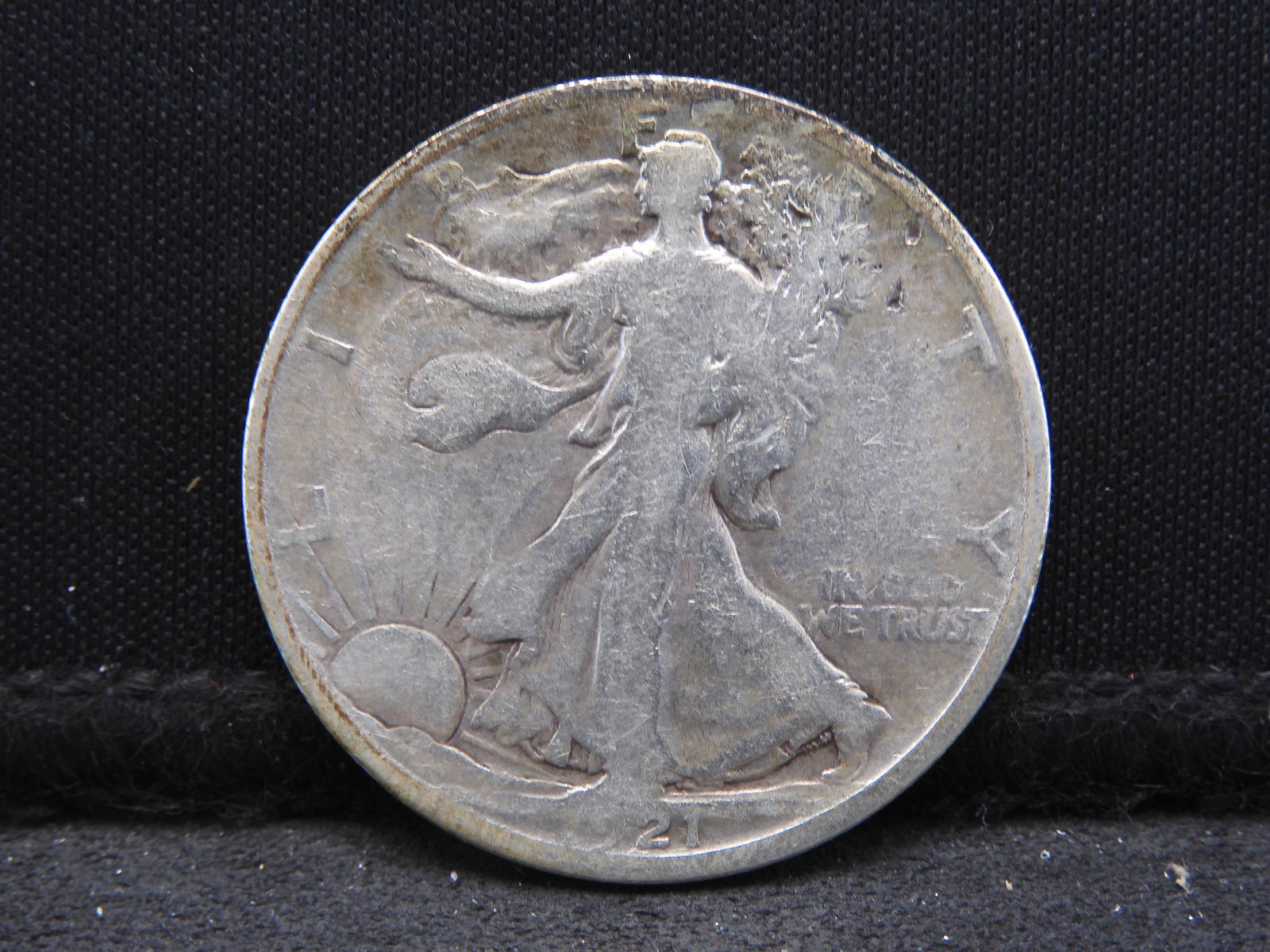 1921-D Key Date Walking Liberty Half Dollar. (1 of 3)