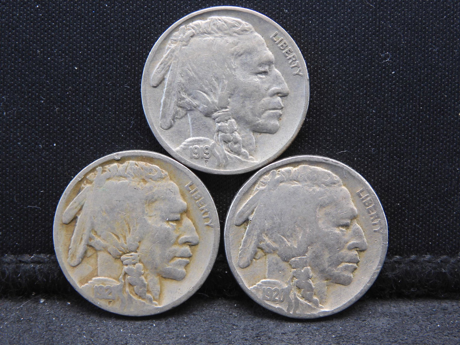 1919 1920 1921 Full Date Buffalo Nickels. (1 of 2)