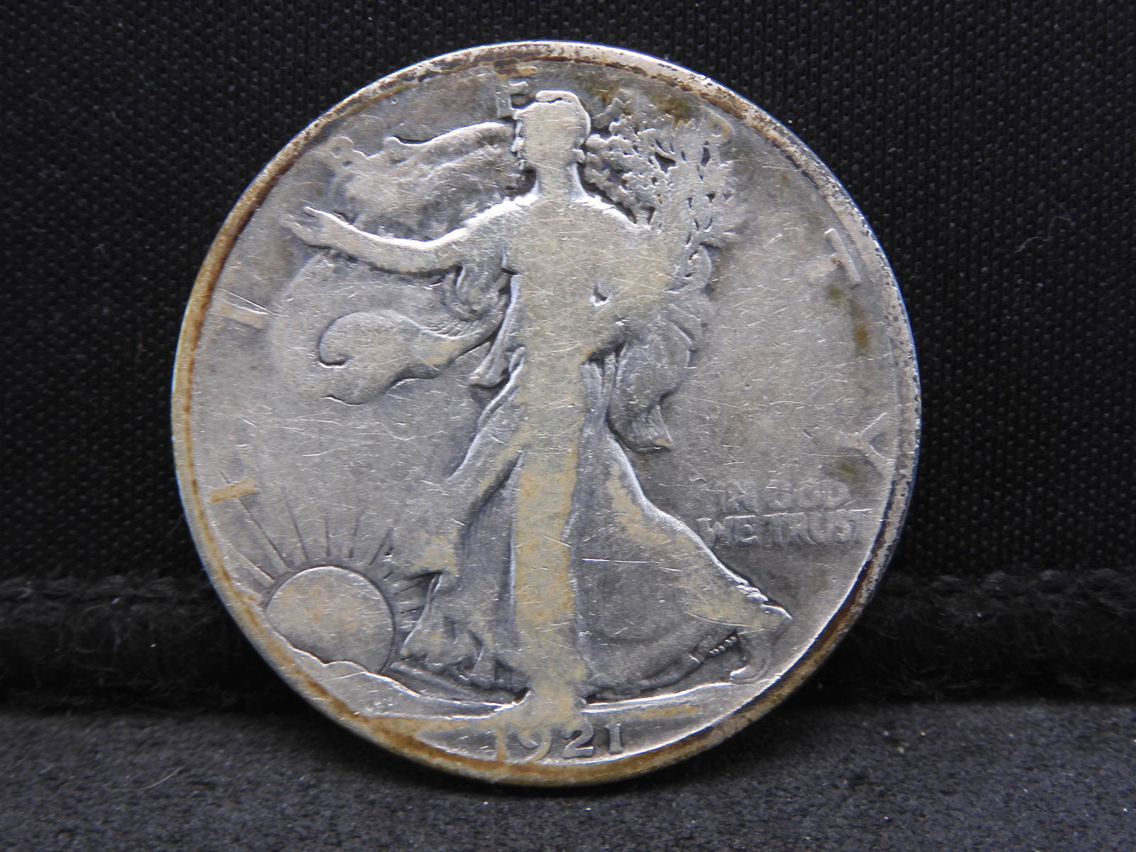 1921-S Key Date Walking Liberty Half Dollar. (1 of 2)