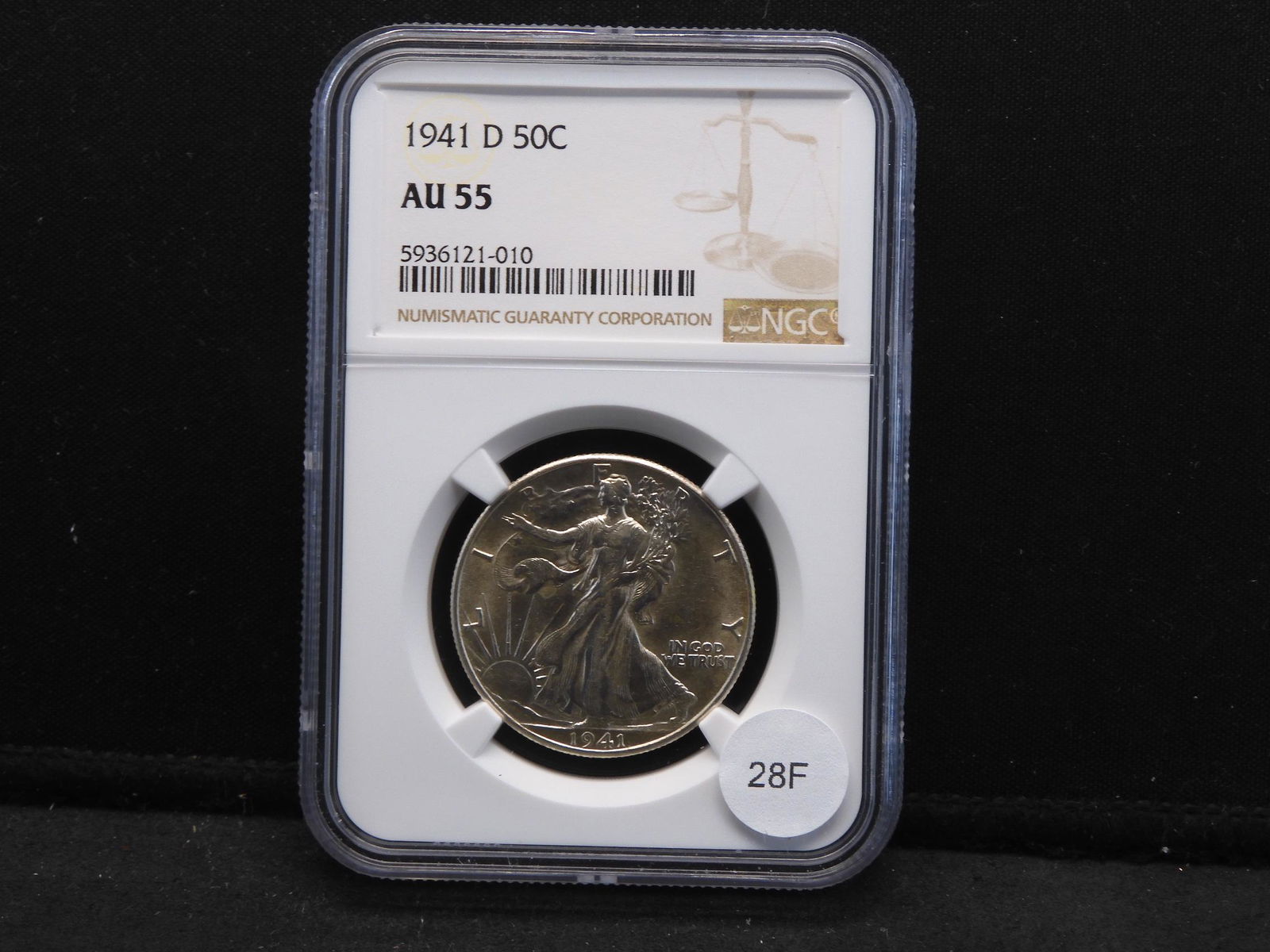 1941-D Walking Liberty Half Dollar NGC AU 55 (1 of 4)