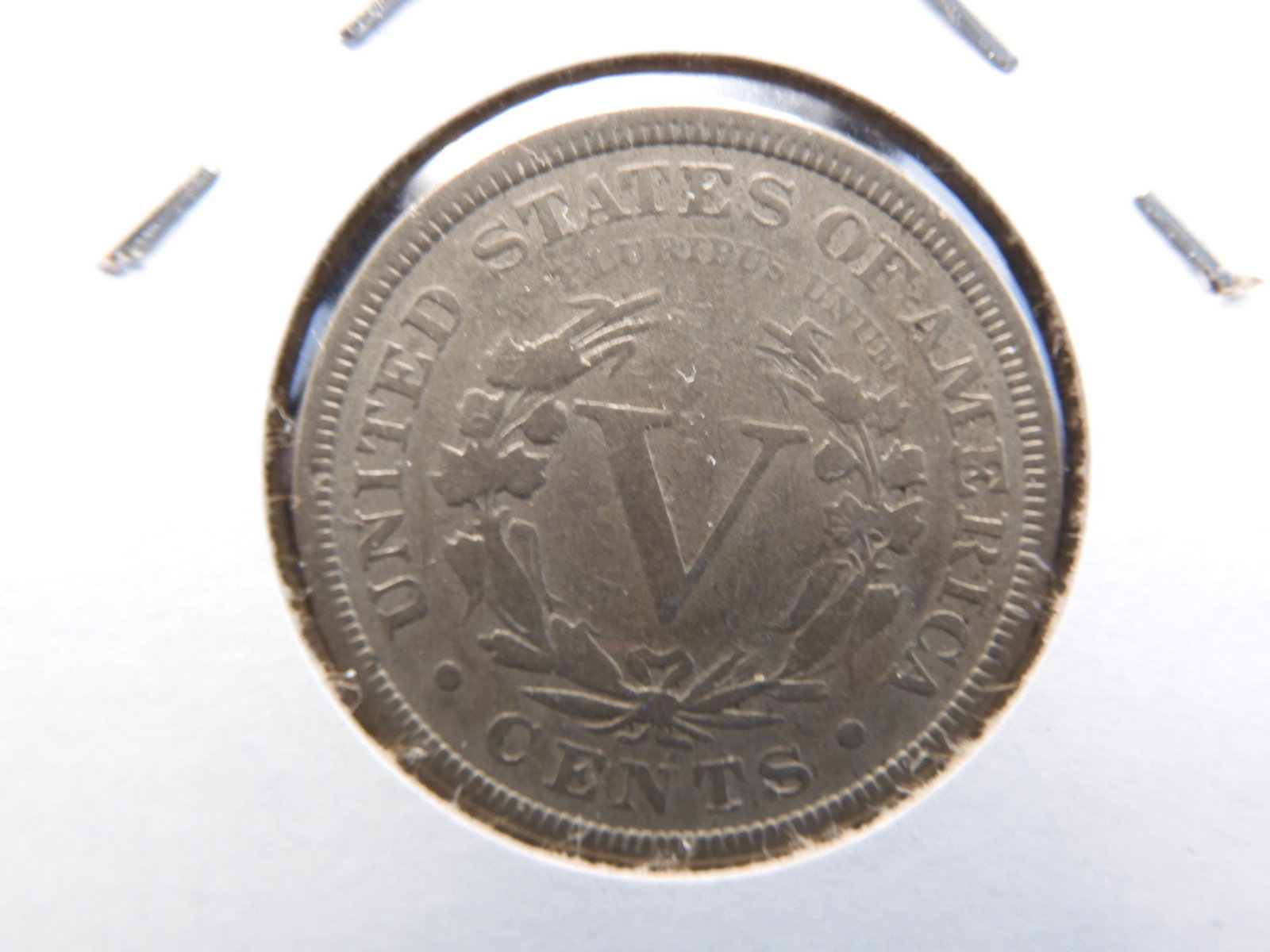 1883 With Cents V Nickel. VG 10 . 6 letters of: 1883 With Cents V Nickel. VG 10 . 6 letters of Liberty. Harder coin to find. Original.