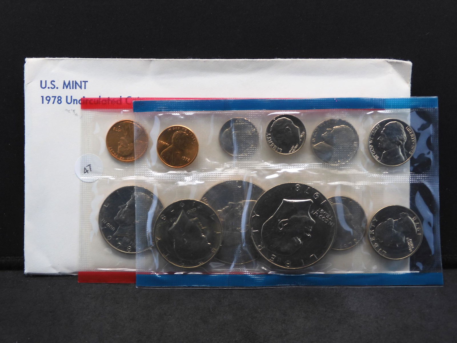 1978 P/D 12 Coin US Mint Set.  2 Ike Dollars.  GEM BU. (1 of 5)