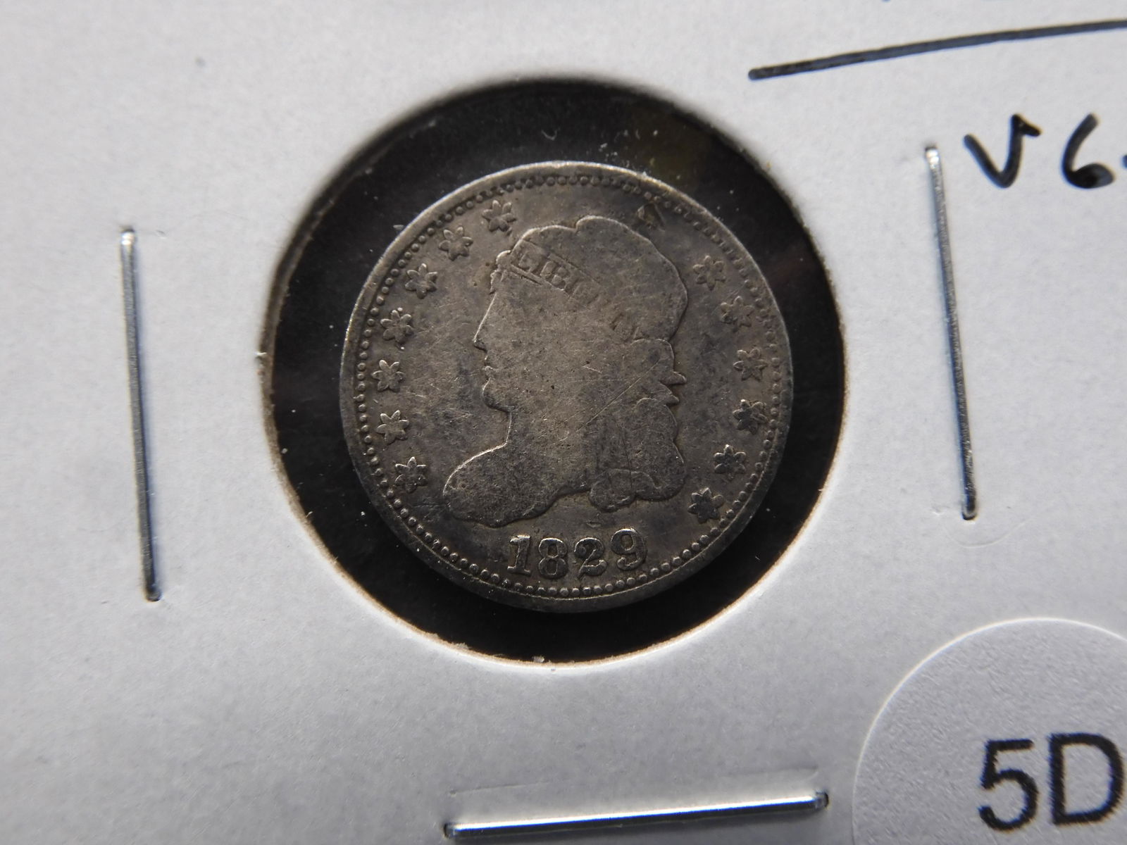 1829 Bust Half Dime.  VG+. (1 of 4)