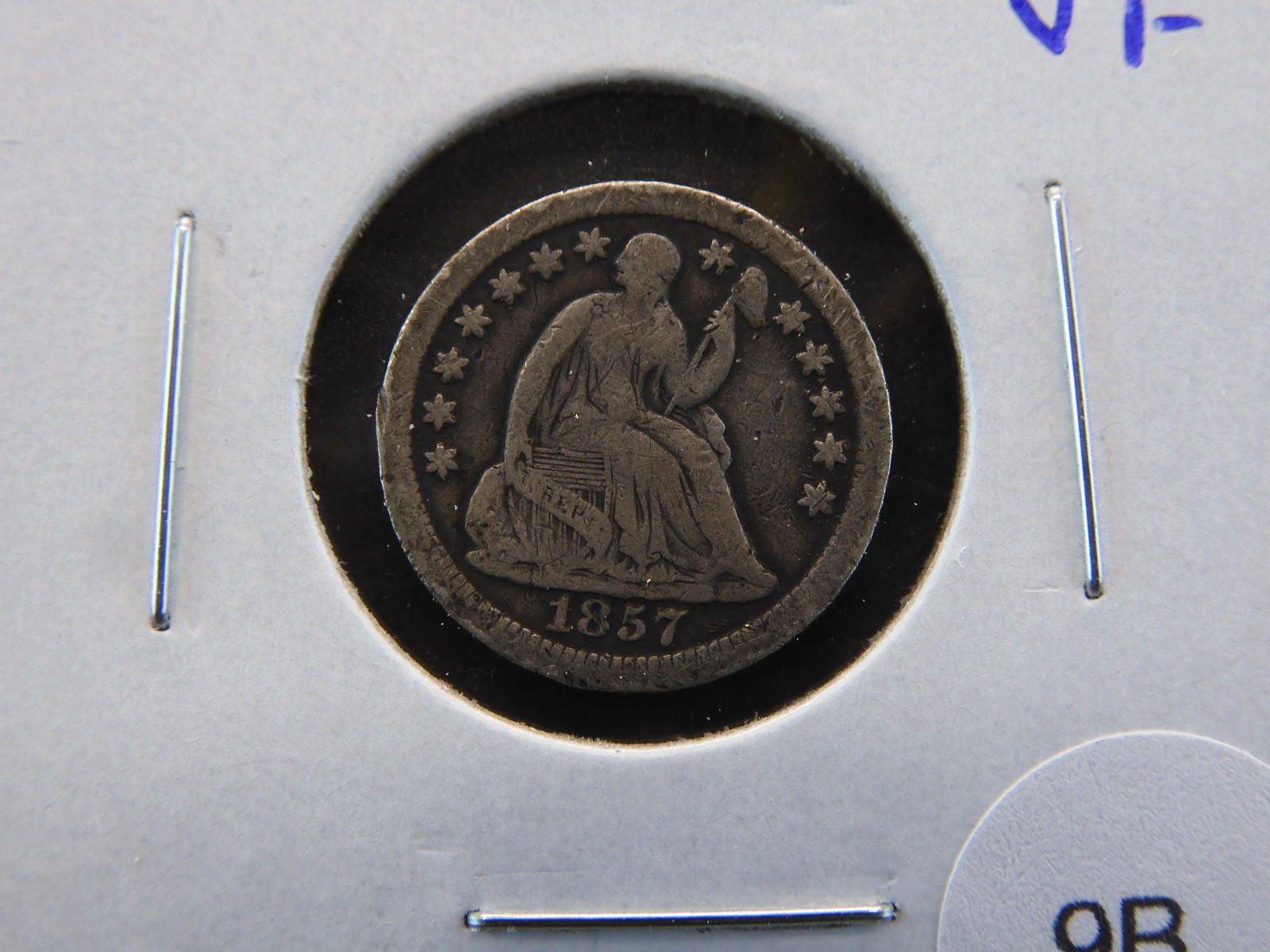 1857-O Seated 1/2 Dime.  VF. (1 of 3)