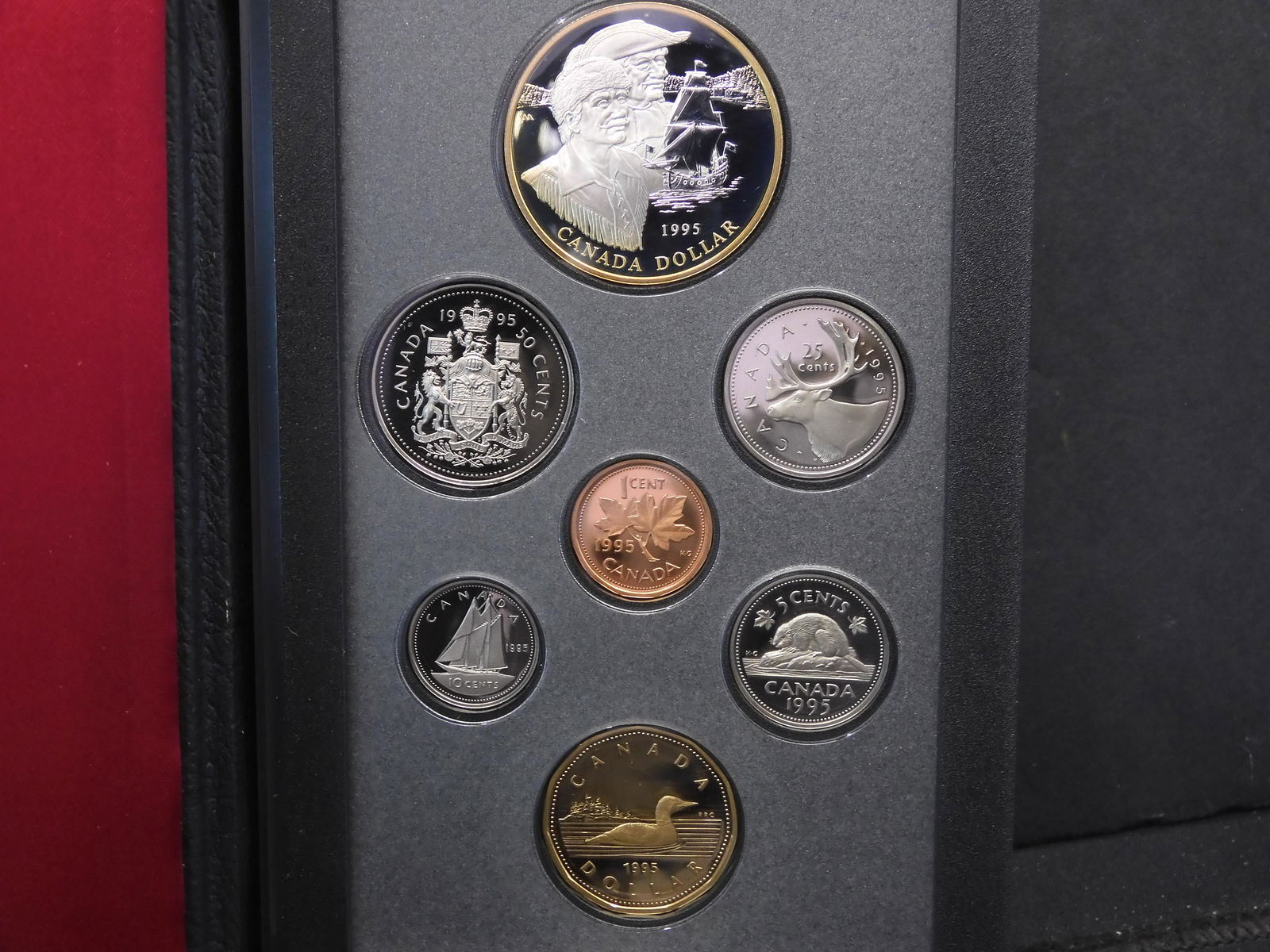 1995 Canada Proof Set.  Double Dollar With 1 Silver (1 of 4)