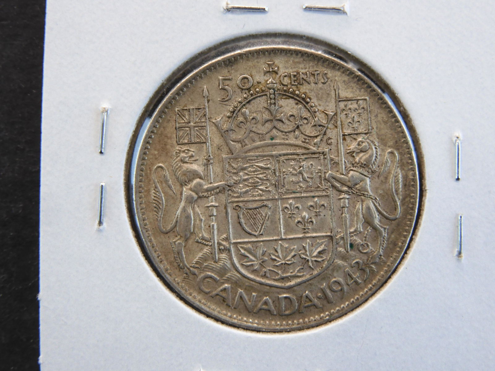 1943 Canada 50c.  AU. (1 of 3)