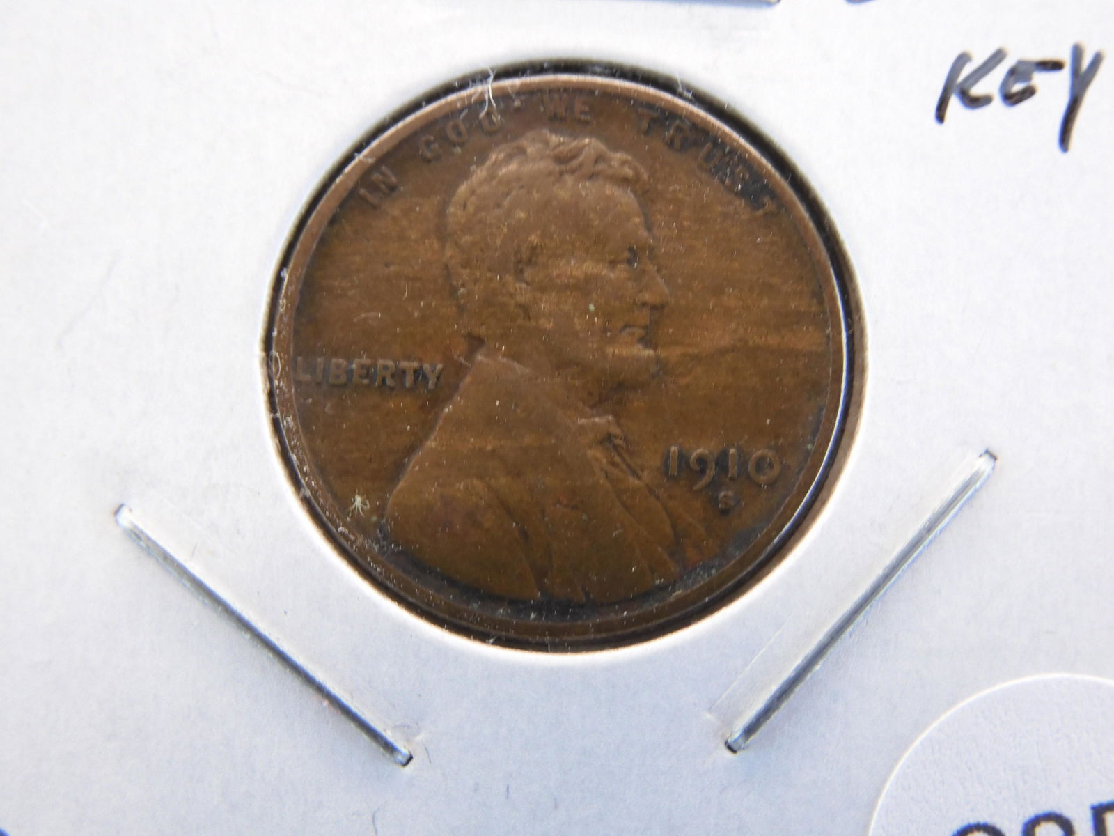 1910-S Lincoln 1c.  Semi-Key.  EF. (1 of 3)