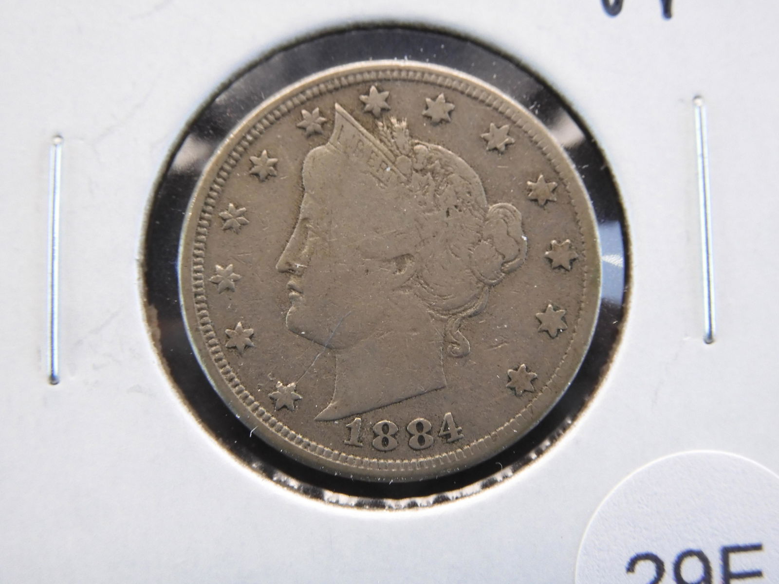 1884 Liberty "V" Nickel.  VF. (1 of 3)