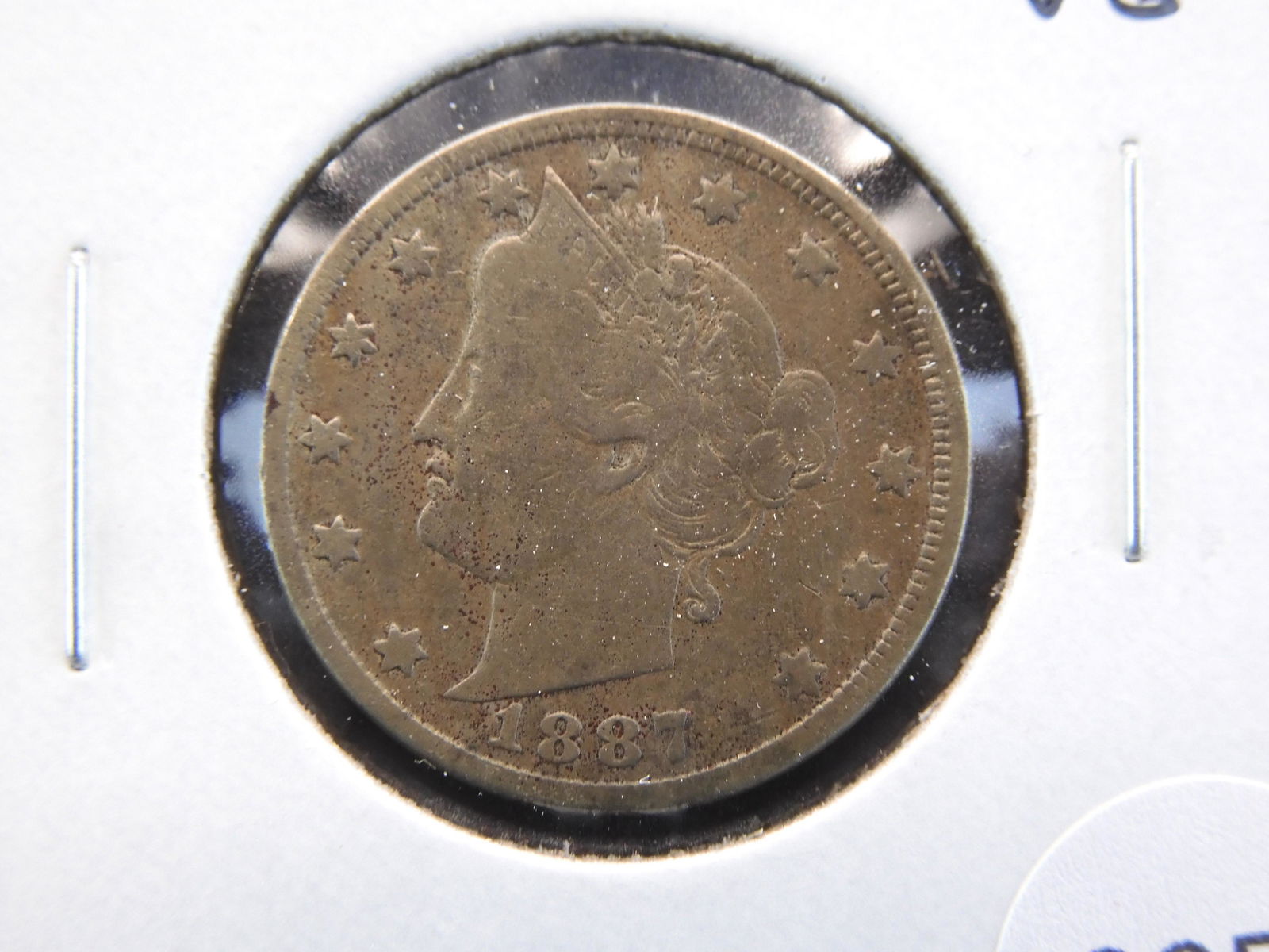 1887 Liberty "V" Nickel.  VG. (1 of 3)