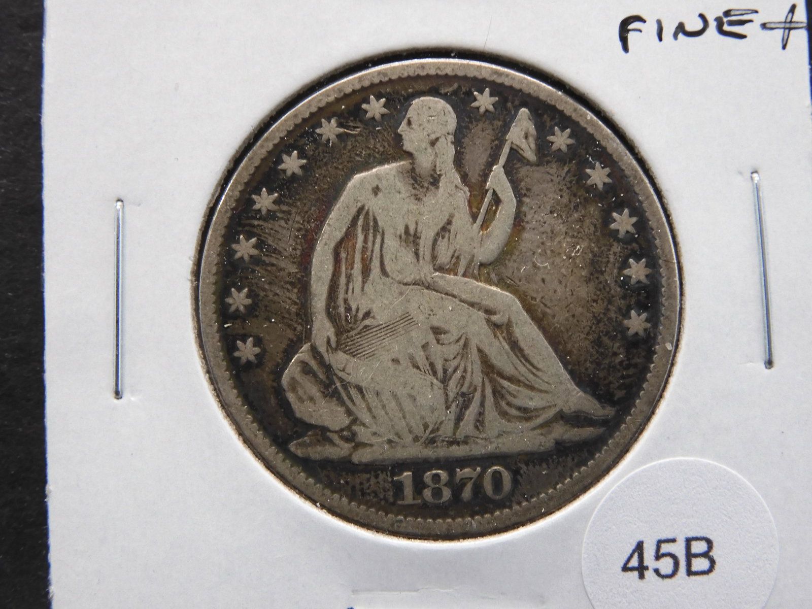 1870 Seated 50c.  Fine+. (1 of 3)