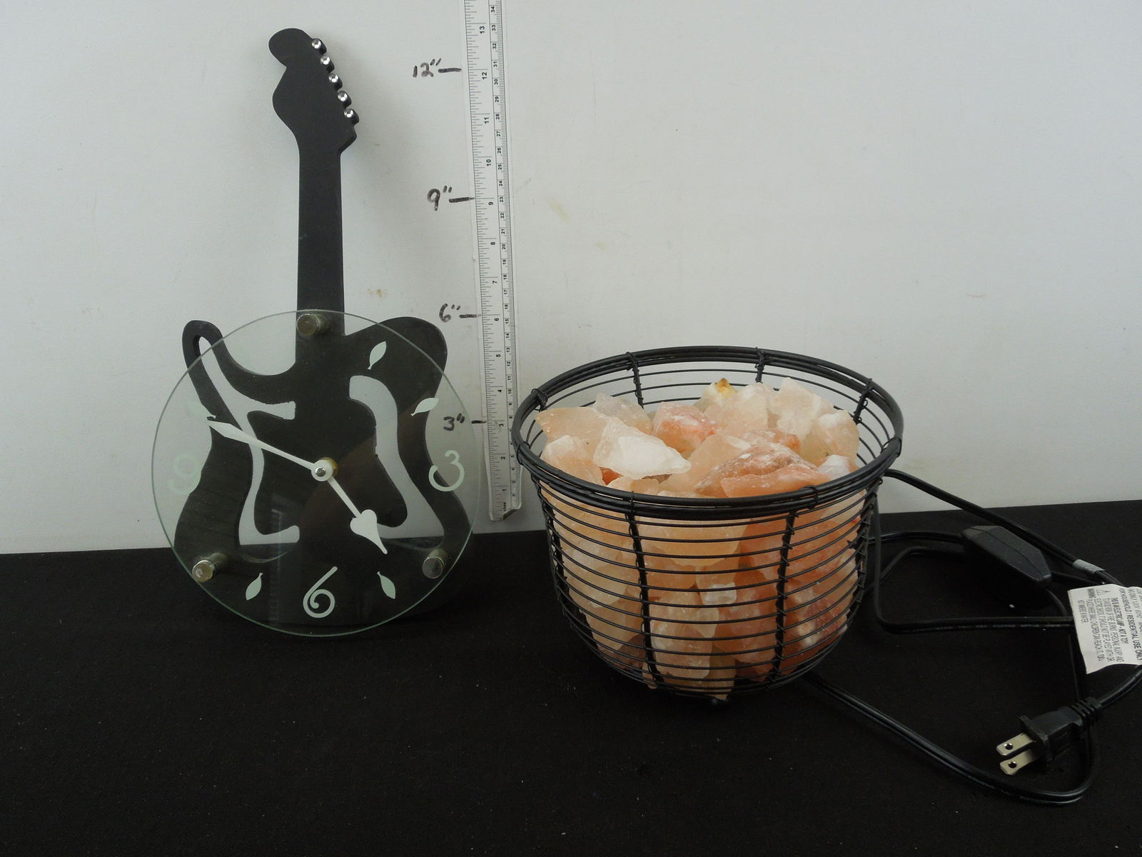 Salt Lamp/Battery Operated Wall Clock (1 of 4)