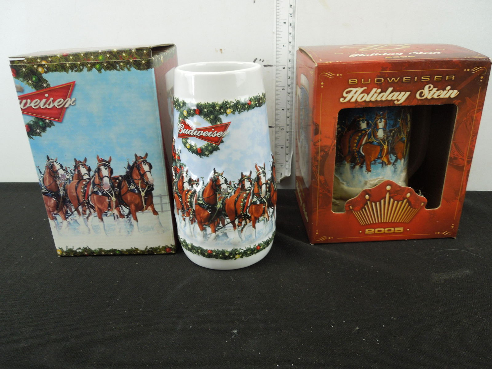 (2) Budweiser Holiday Steins (1 of 3)