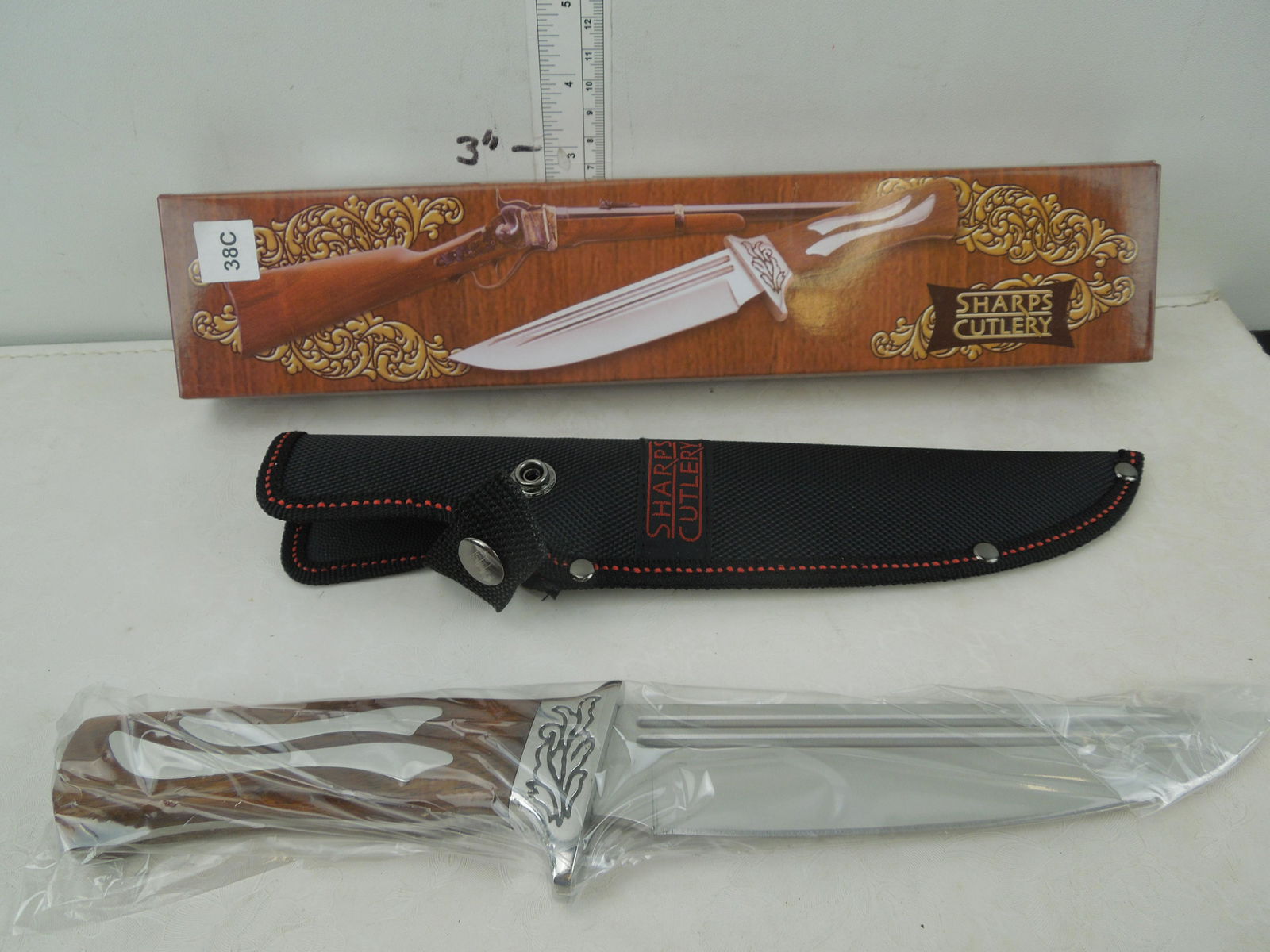 12" Overall Length Fixed Blade, Stainless Steel Mirror (1 of 1)
