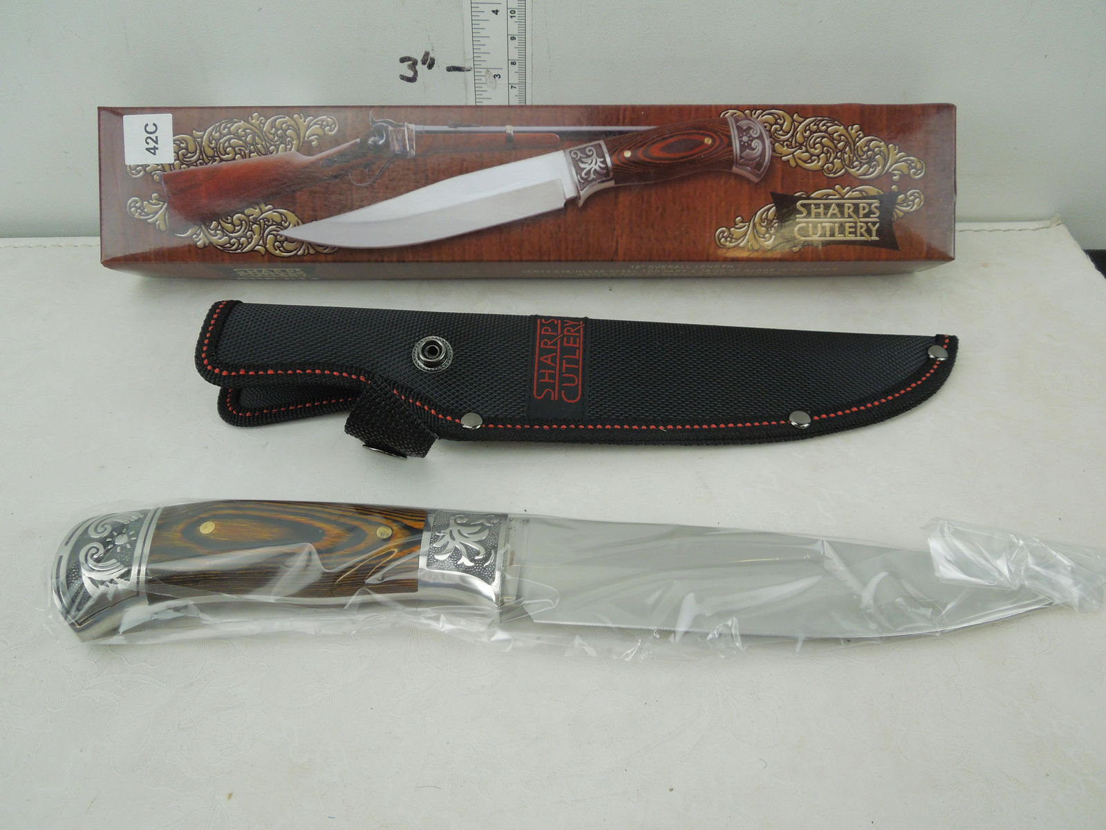 12" Overall Length Fixed Blade, Stainless Steel Blade, (1 of 1)