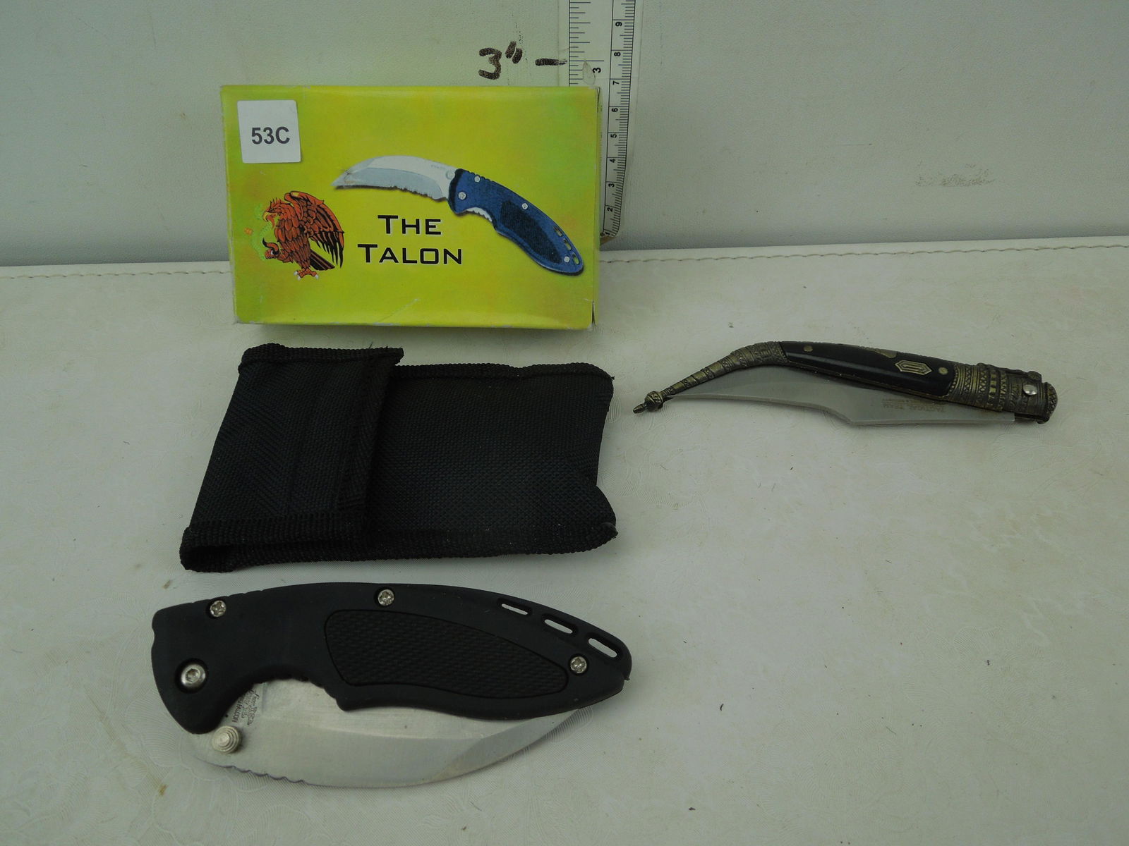 2 Pocket Knives, 4.5" Closed Talon Folder, 1/2 Serrated (1 of 3)