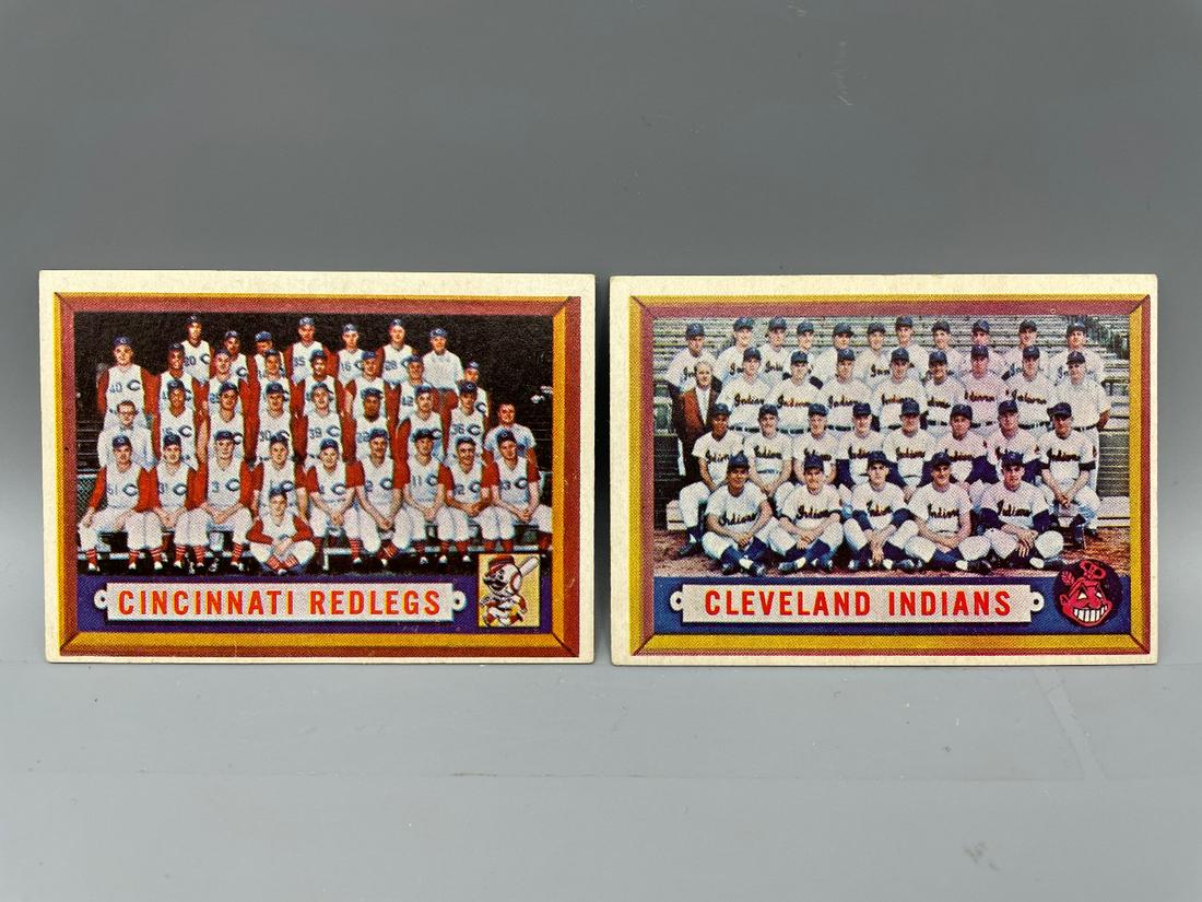 1957 Topps Cincinnati Reds #322 & Cleveland Indians (1 of 2)