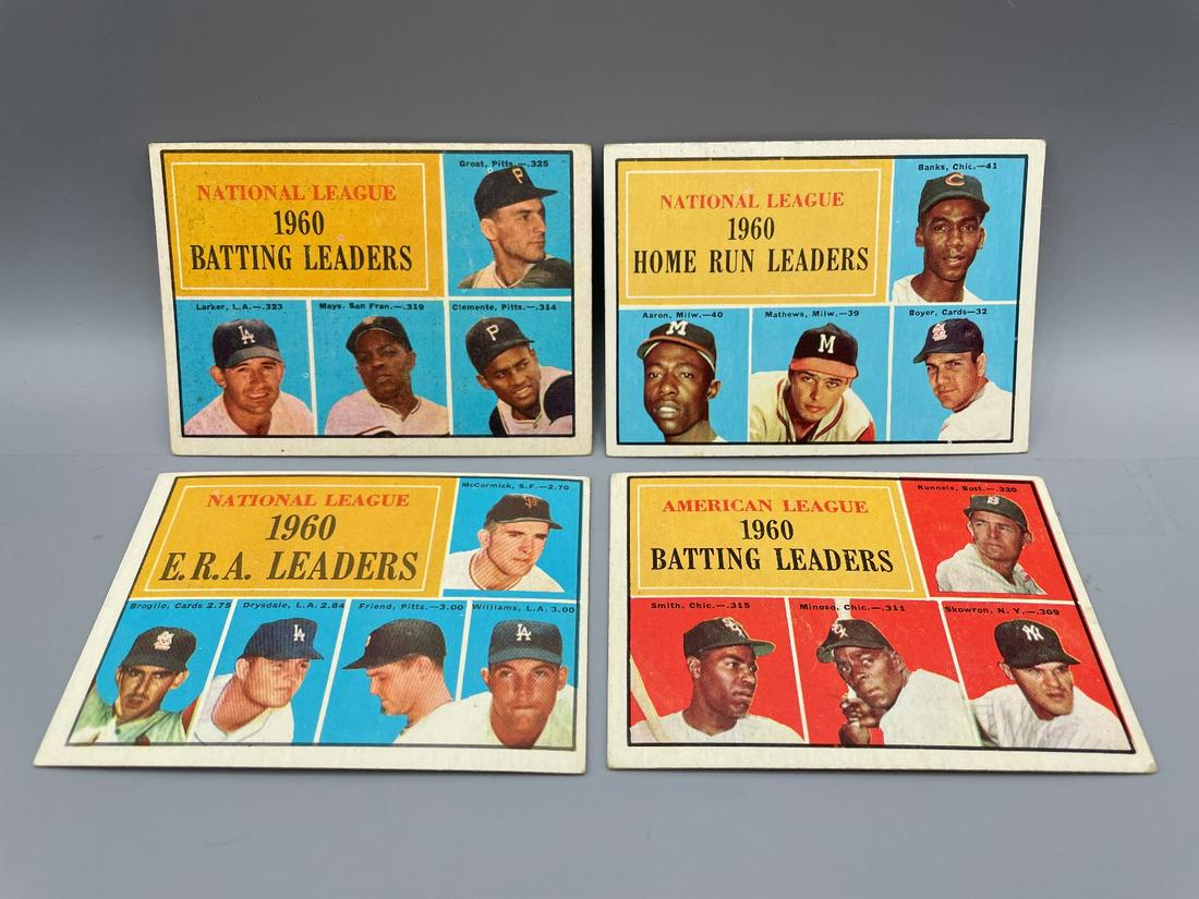 1961 Topps Baseball Lot of 4 Leaders Cards - Willie (1 of 6)