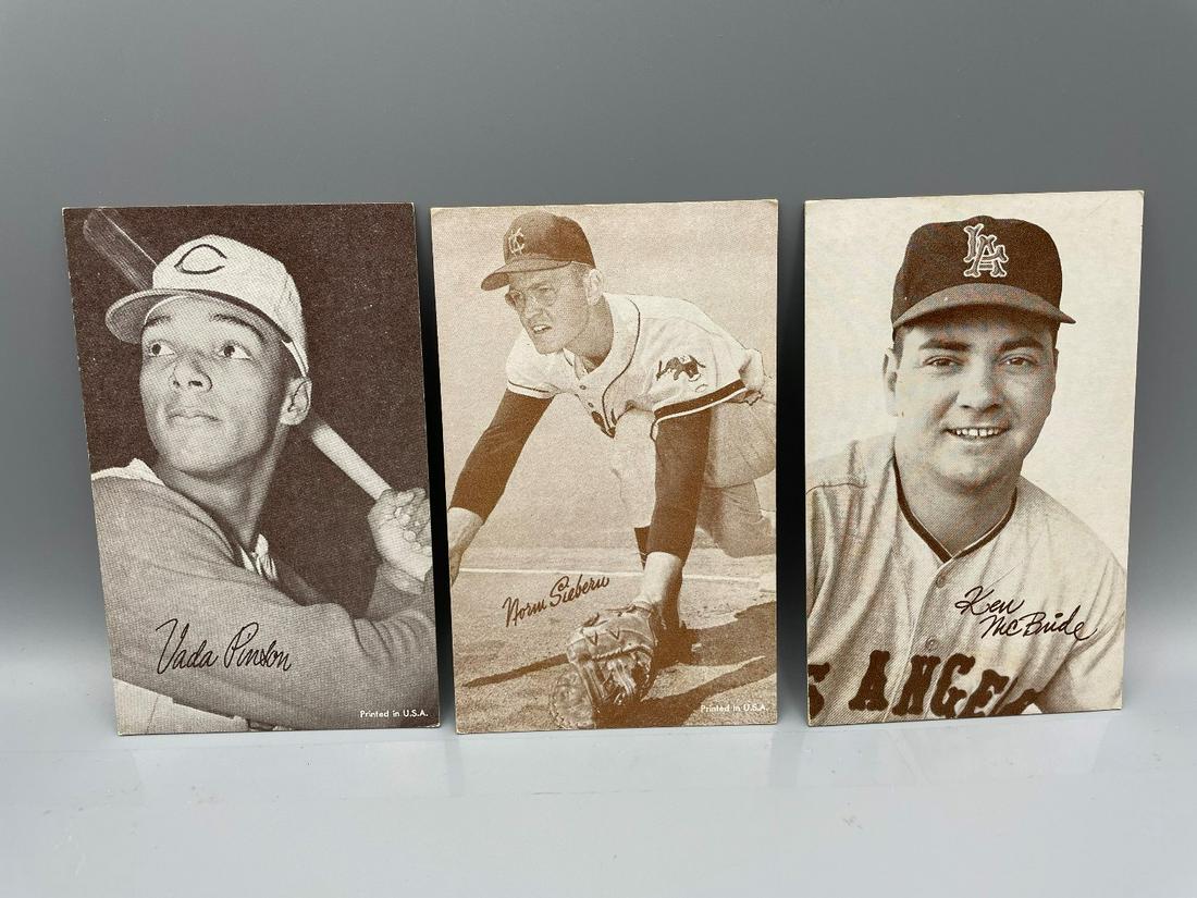 Lot of 3 Exhibit Baseball Cards- 1964-66 Vada Pinson, (1 of 2)