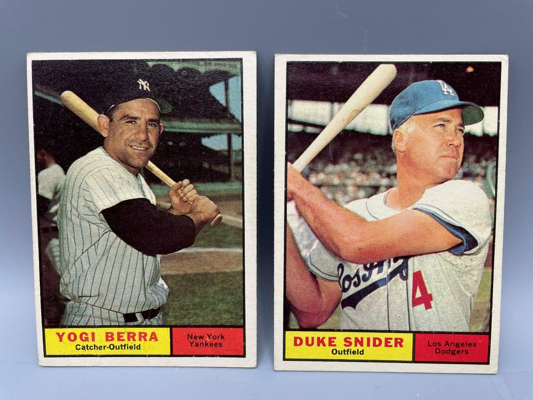 1961 Topps Yogi Berra #425 & Duke Snider #443 (1 of 4)