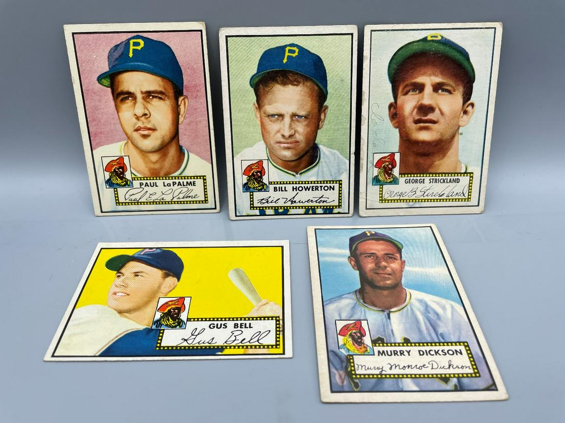 1952 Topps Lot of 5 Pittsburgh Pirates (1 of 4)