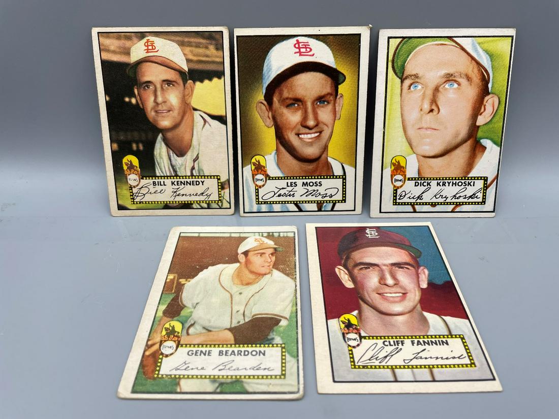 1952 Topps Lot of 5 St. Louis Browns - Cliff Fannin (1 of 4)