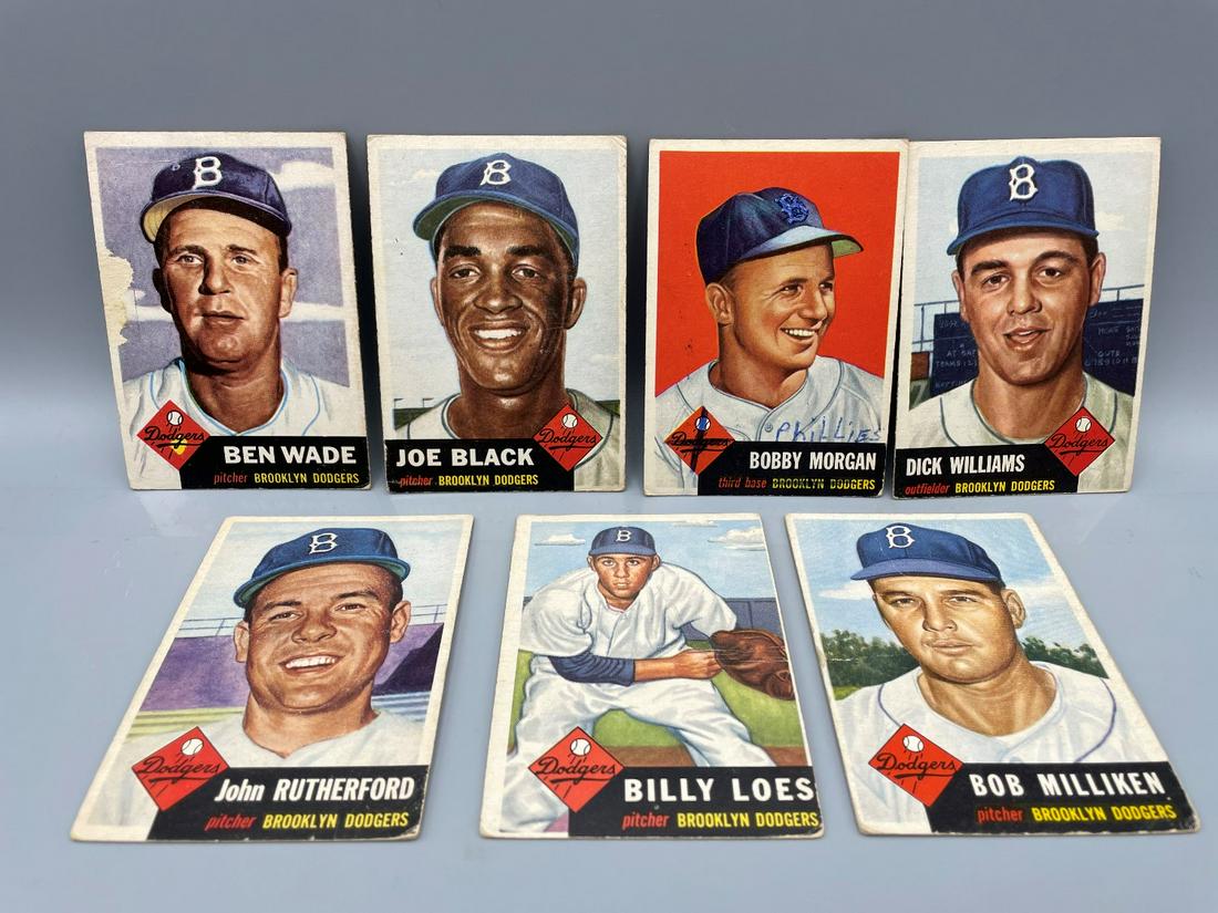 1953 Topps Lot of 7 Brooklyn Dodgers - Varying (1 of 2)