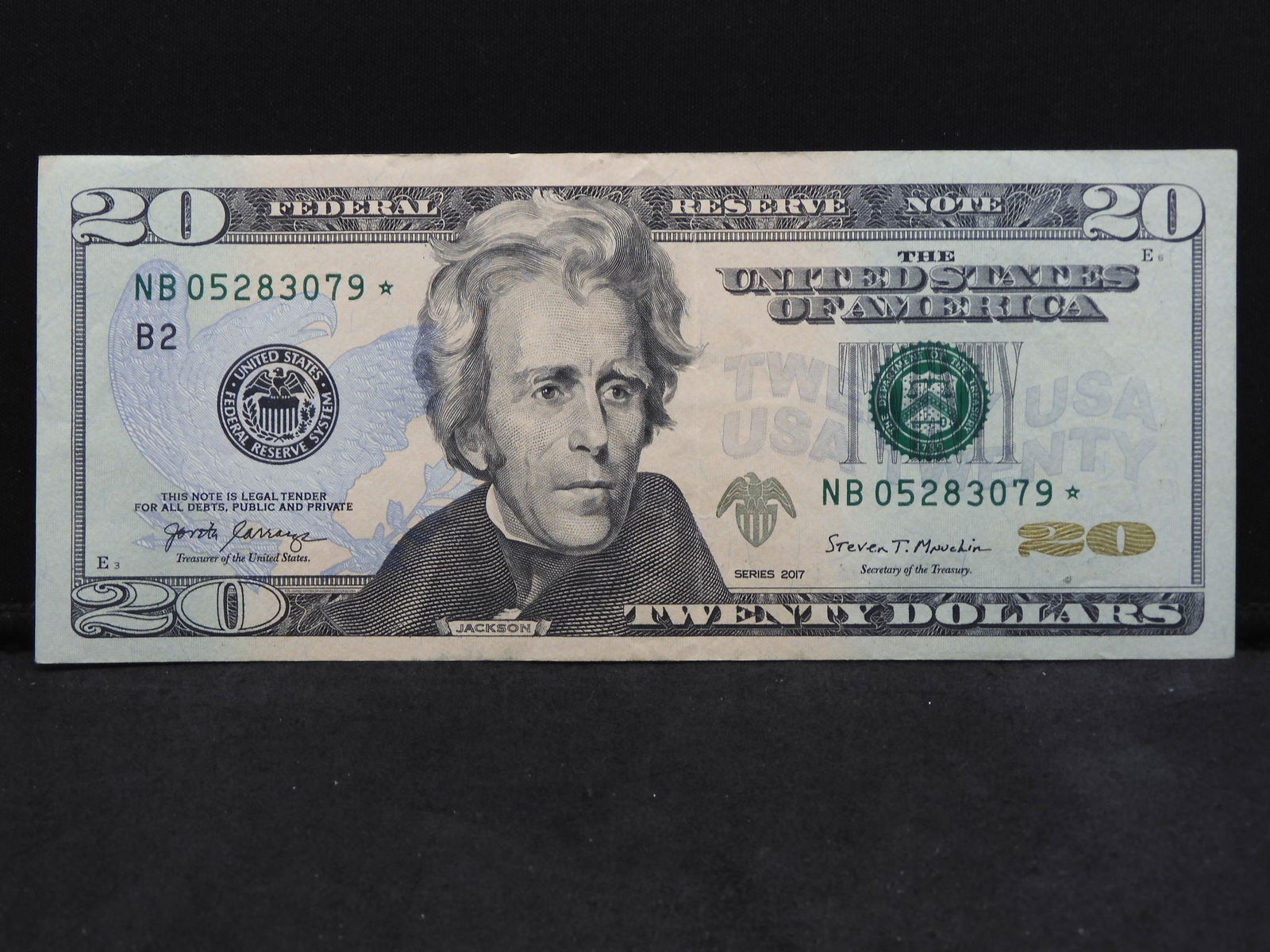 2017 Twenty Dollar Replacement Note (Star Note) Lower (1 of 3)