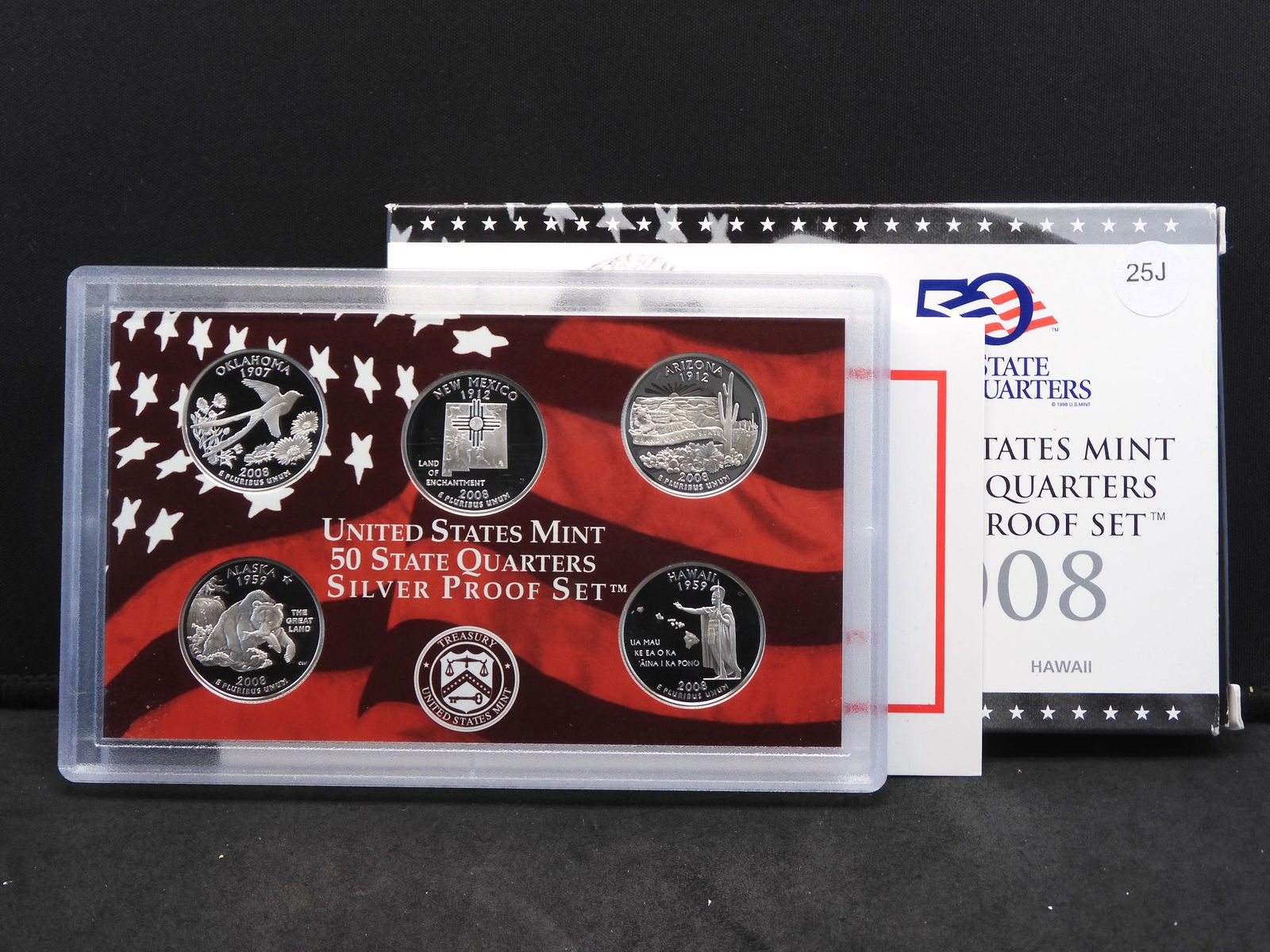 2008-S US States Mint Silver Quarter Proof Set (1 of 4)