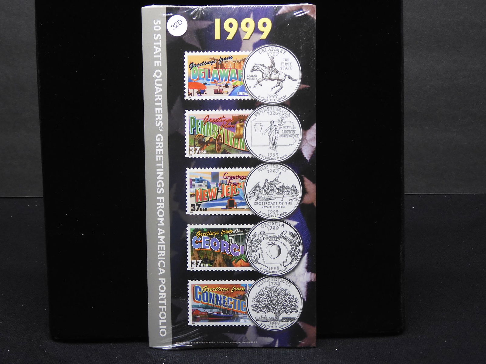1999 Quarter & Stamp Portfolio Volume One w/5 quarters (1 of 2)