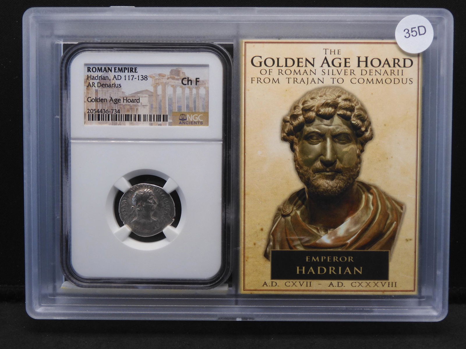 Roman Empire Hadrian, AD 117-138 AR Denarius CHF Golden (1 of 4)