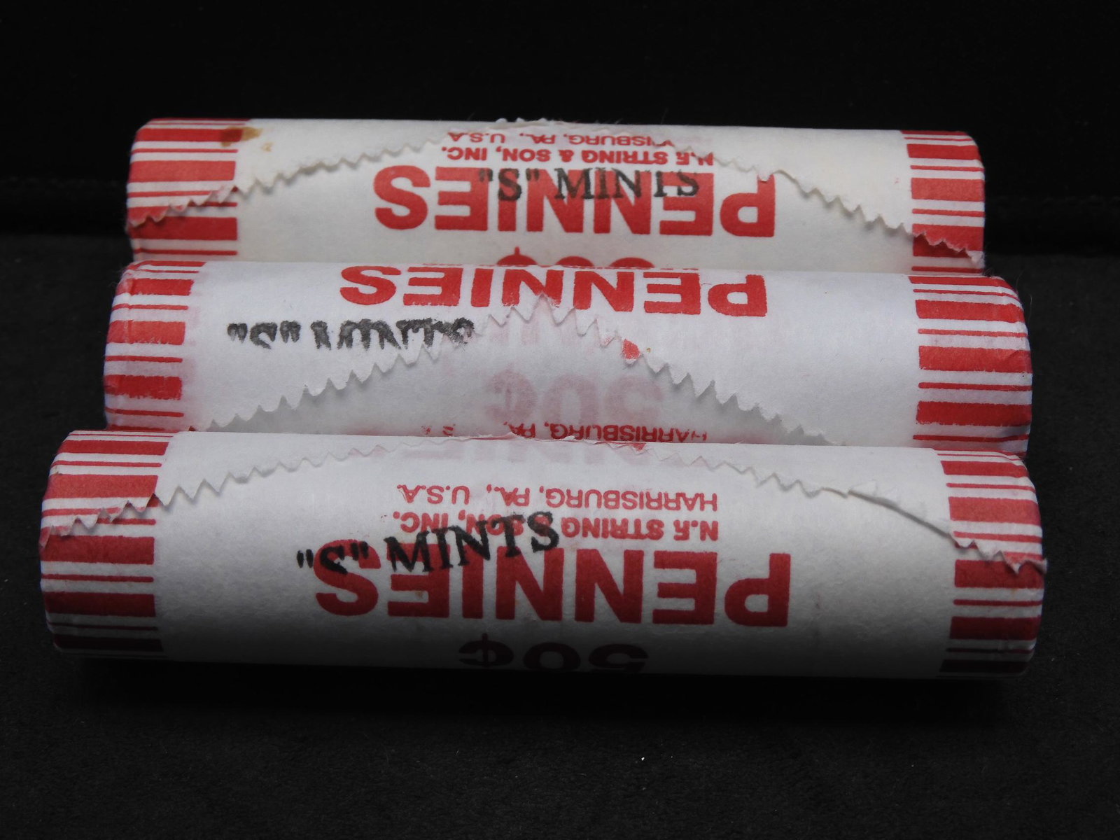 3 Rolls of S Mint Mark Lincoln Wheat Cents (1 of 3)