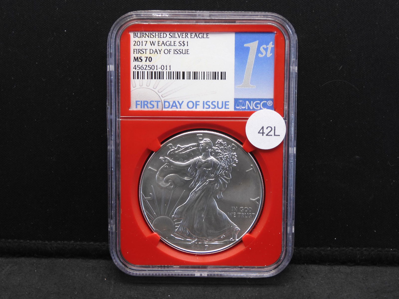 2017-W American Silver Eagle NGC Burnished MS 70 (1 of 4)