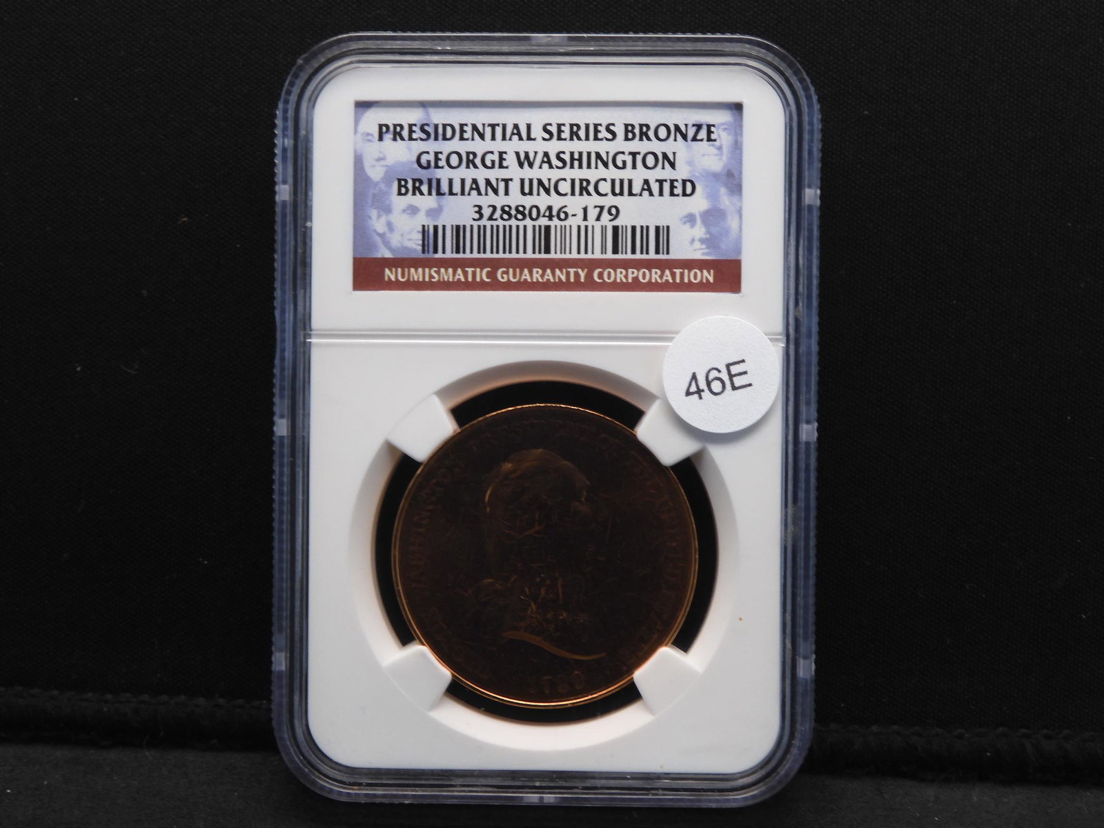 George Washington Presidential Series Bronze Brilliant: George Washington Presidential Series Bronze Brilliant Uncirculated NGC