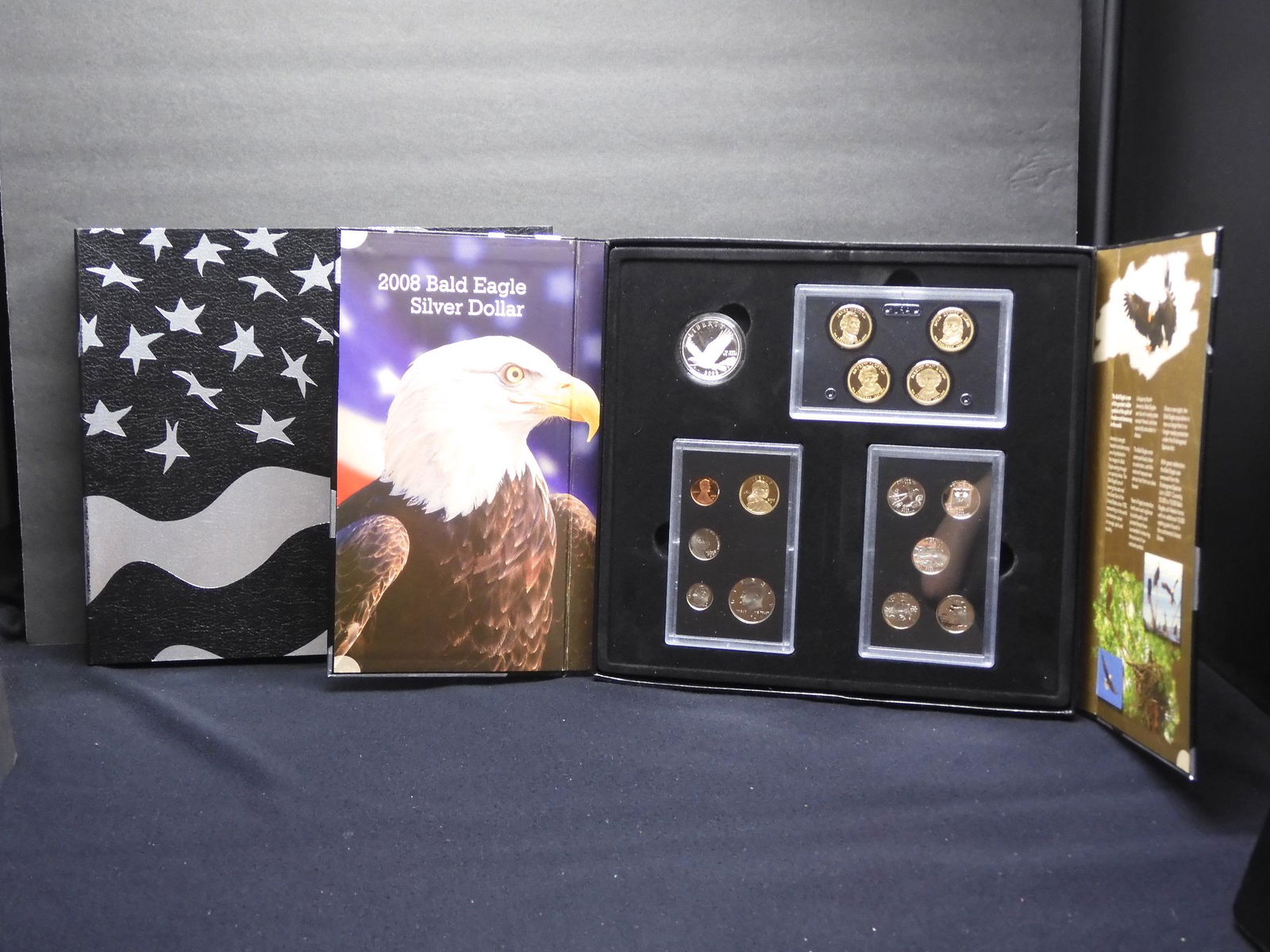2008 -P Bald Eagle Silver Dollar & 2008-S Silver Proof (1 of 9)