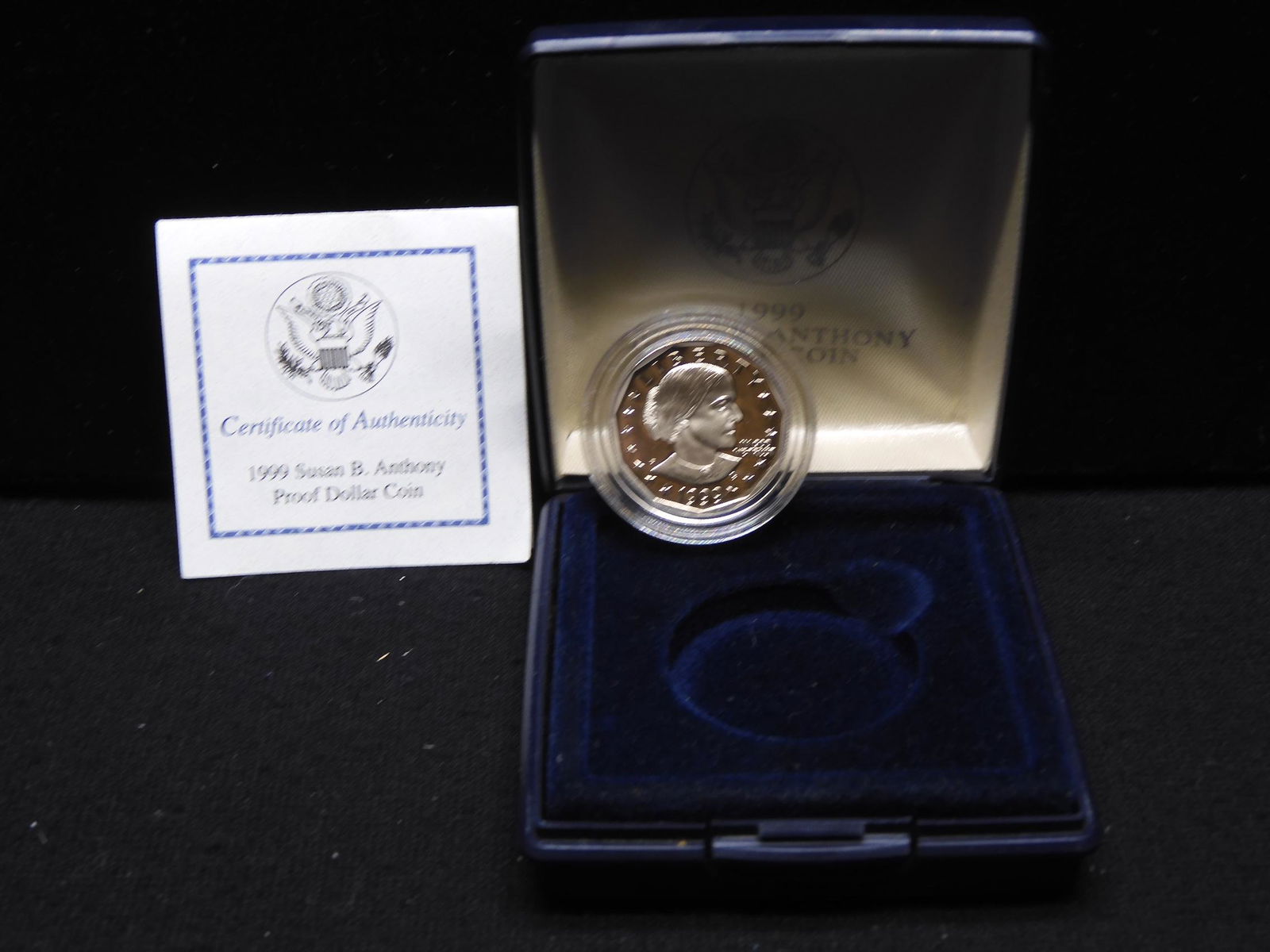 1999 SBA Proof Dollar Coin W/COA (1 of 4)