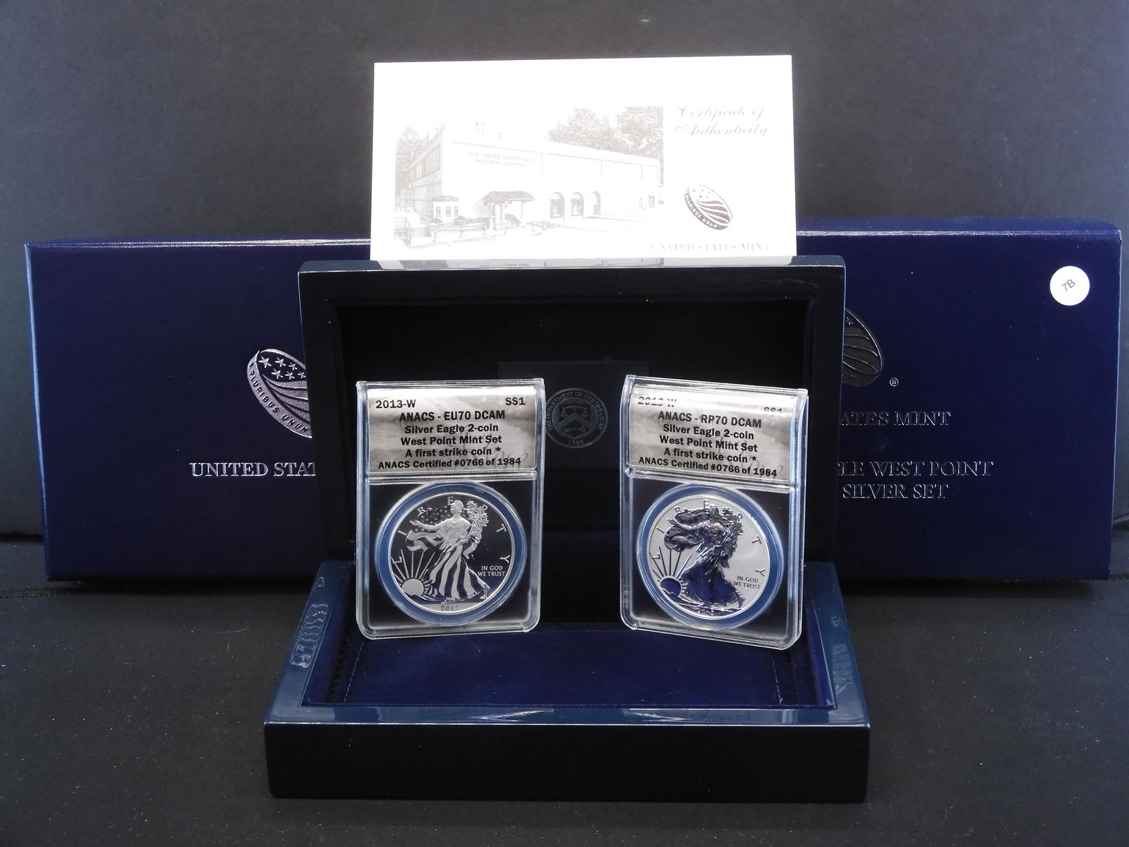 2013 West Point 2 Coin Mint Set ANACS - EU70 DCAM & (1 of 8)