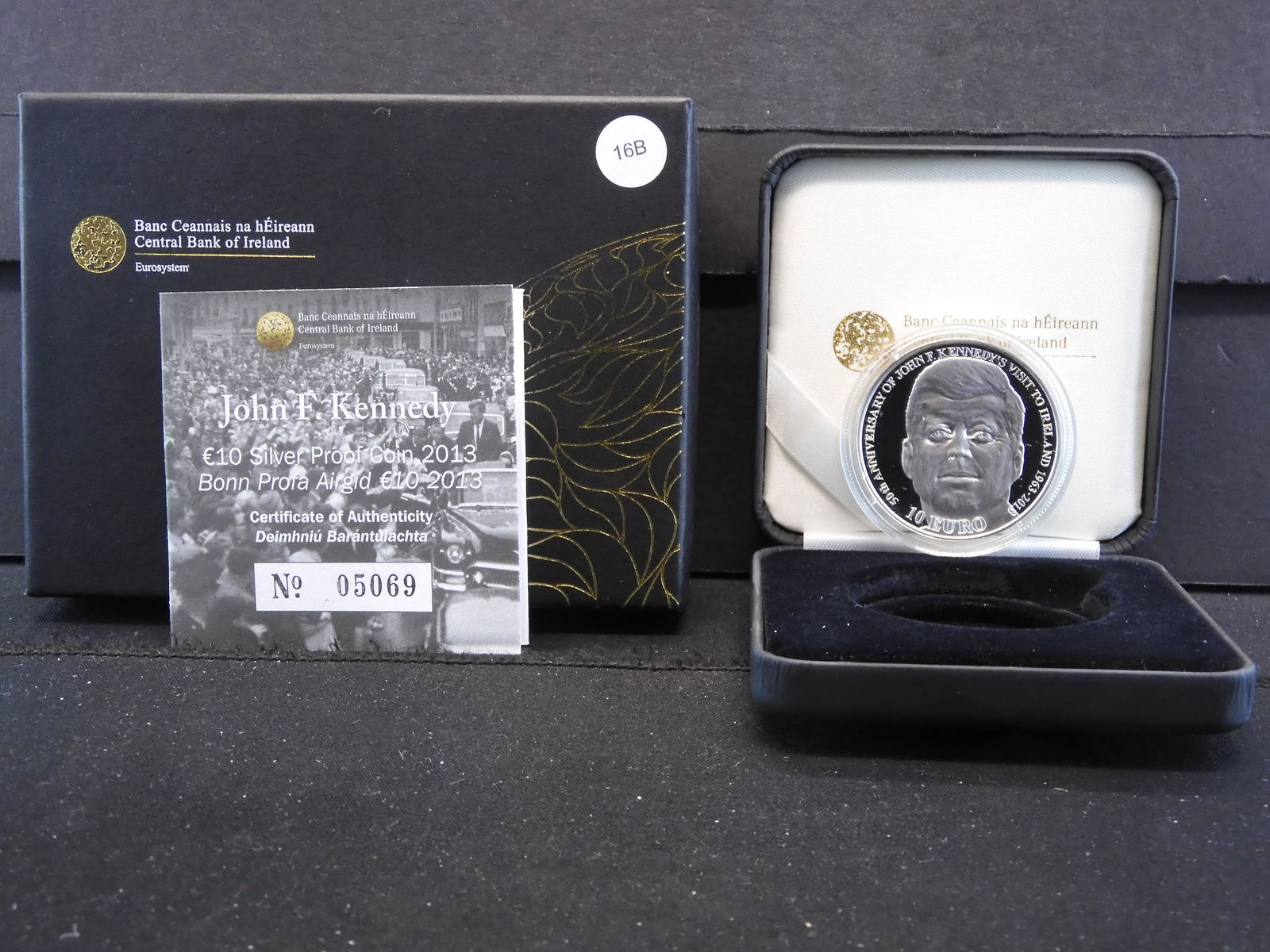 2013 JFK .925 Silver Proof 10 Euro Coin by The Central (1 of 4)