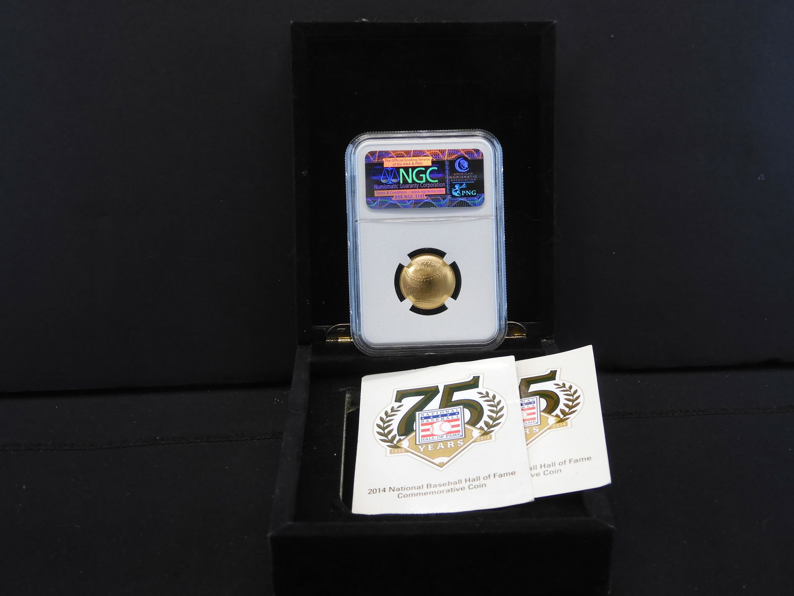 Gold 2014-W $5 Baseball Hall of Fame MS70 NGC (1 of 7)