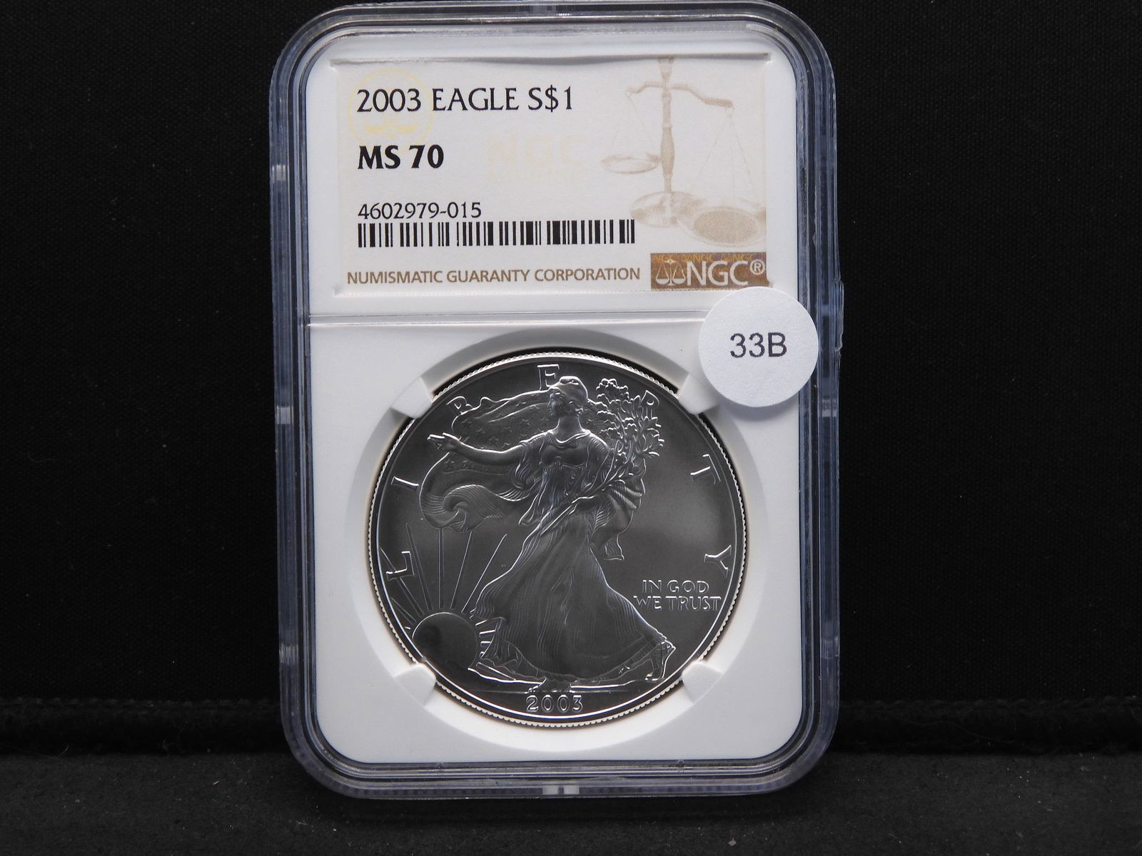 2003 American Silver Eagle MS 70 NGC (1 of 4)