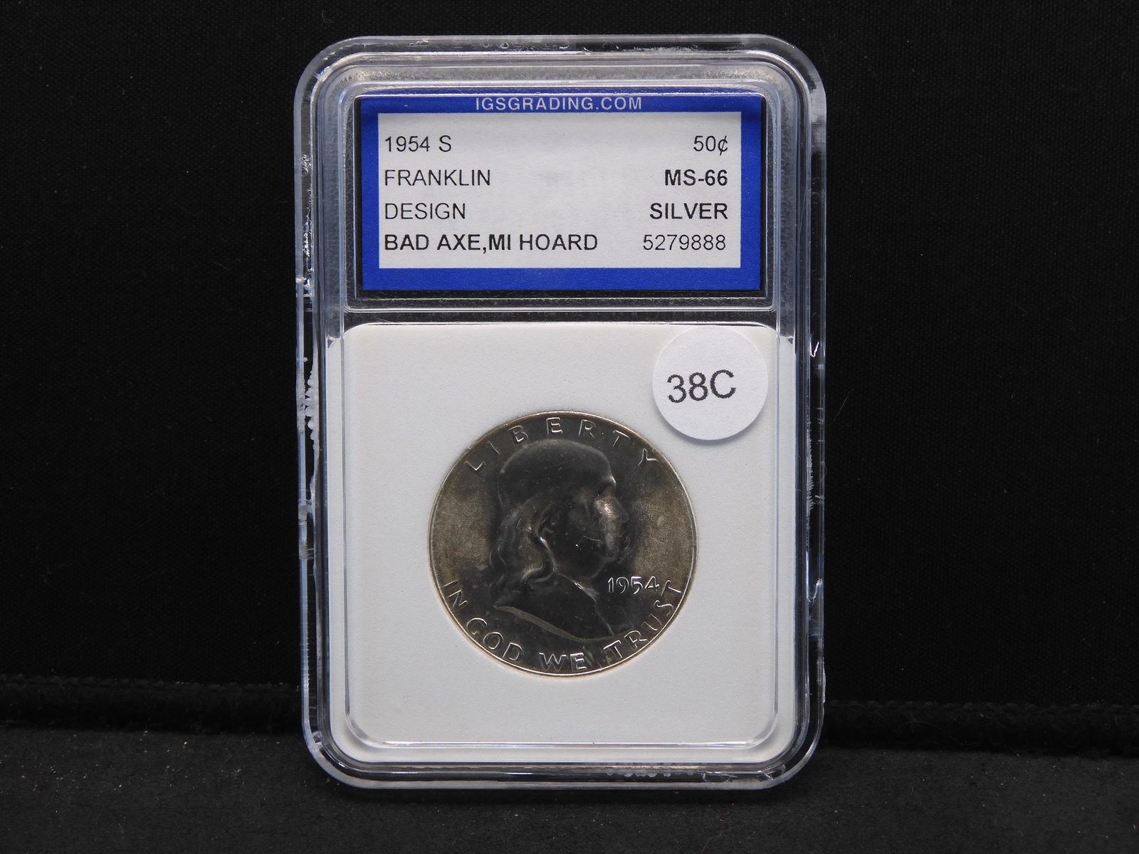 1954-S Franklin Half Dollar MS-66 IGS  - Bad Axe, Mi (1 of 4)