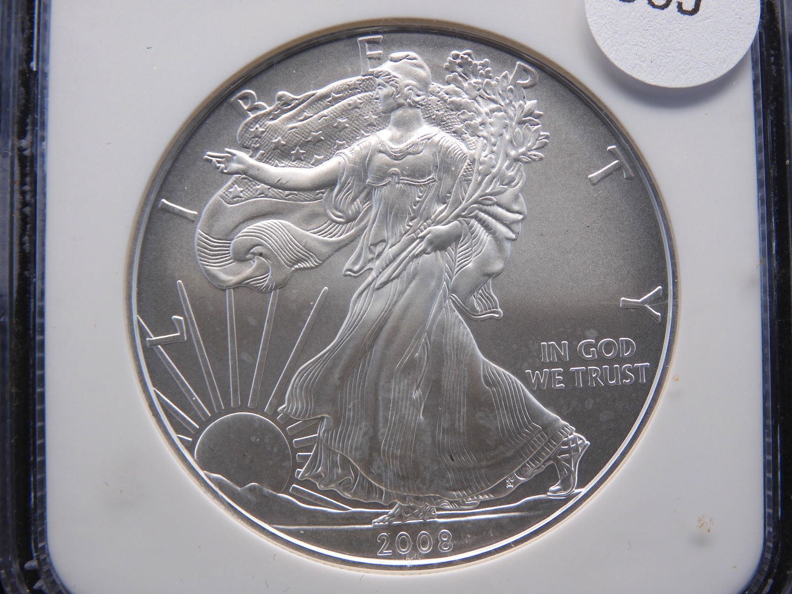 2008 American Silver Eagle Early Releases MS 69 NGC (1 of 4)