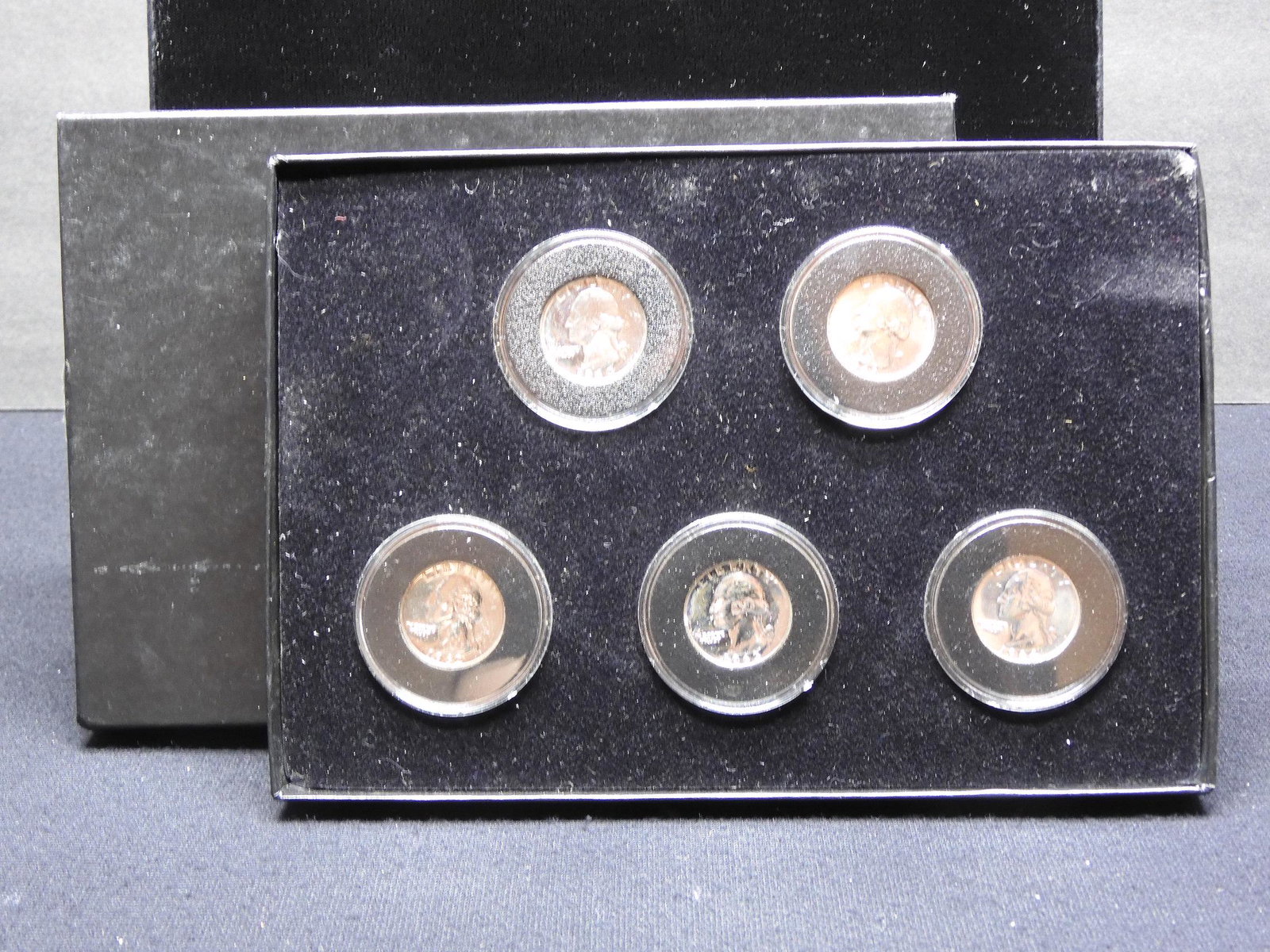 Five Coin Washington Silver Quarter Set 1960, 1961, (1 of 7)
